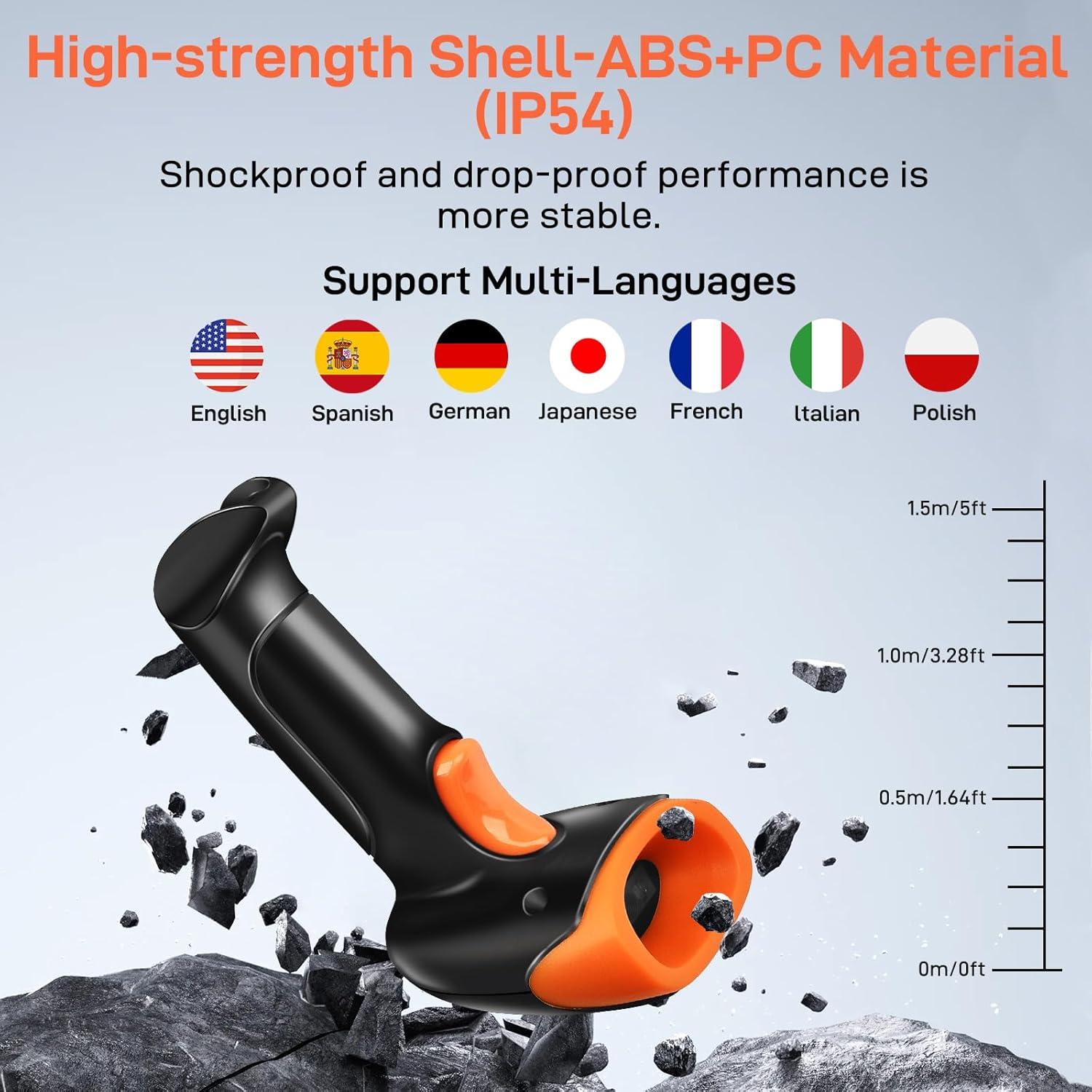 Escáner de Código de Barras Inalámbrico KUIIYER U2-B 2D Bluetooth