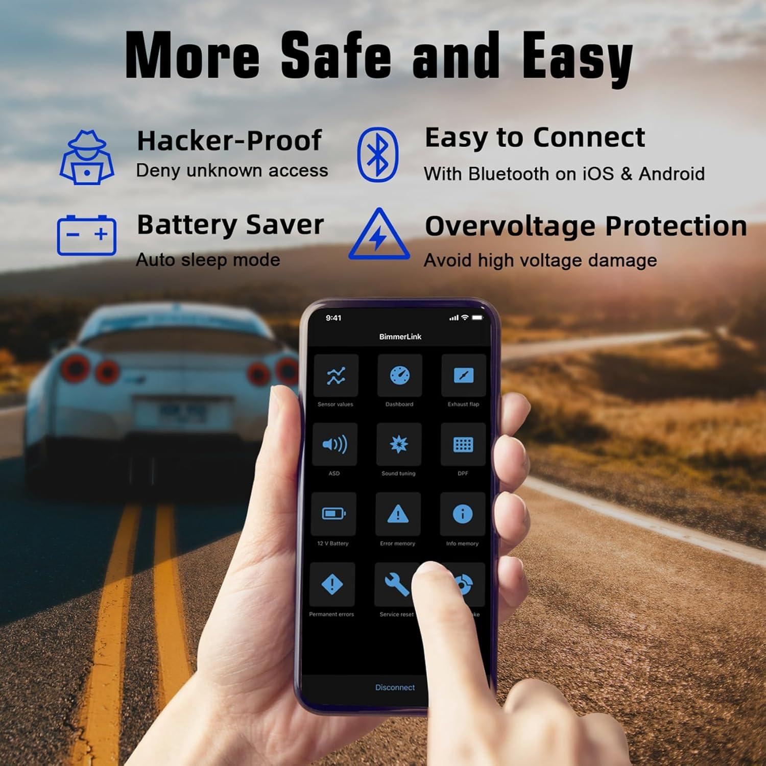Escáner OBD2 Bluetooth vLinker FS para iOS, Android y Windows