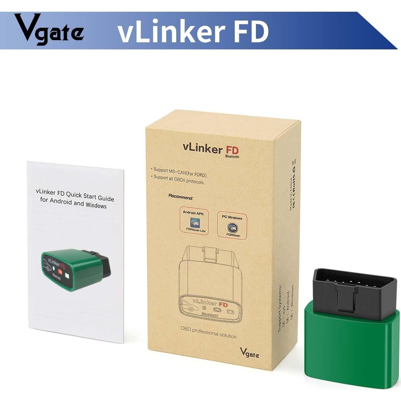 Escáner OBD2 Vgate vLinker FD Bluetooth 3.0 para Android y Windows