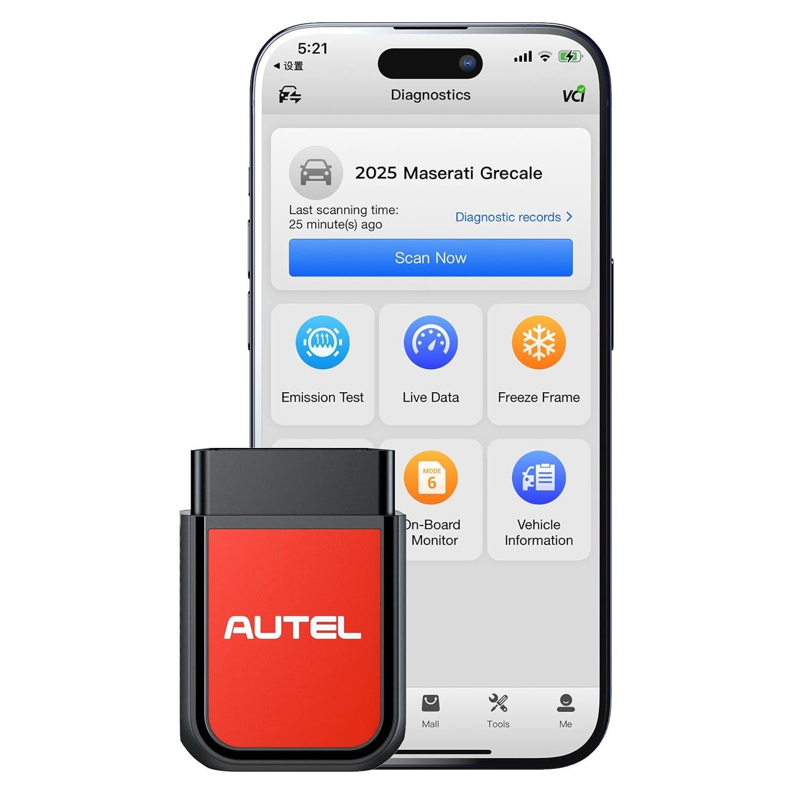 Lector de Códigos OBD2 Autel MaxiAP AP2500E Bluetooth