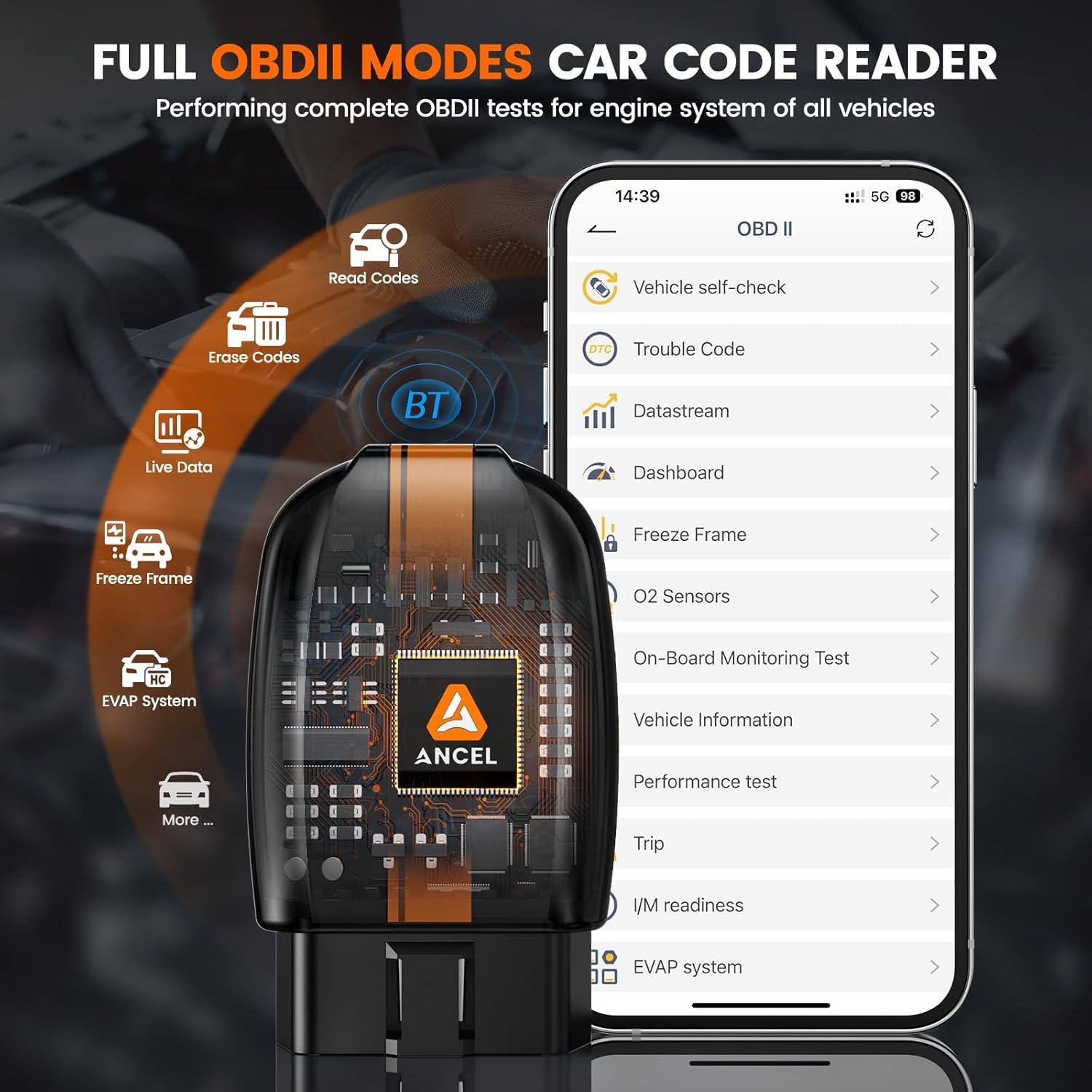 Escáner OBD2 Bluetooth ANCEL BD200 Pro - Diagnóstico Automotriz
