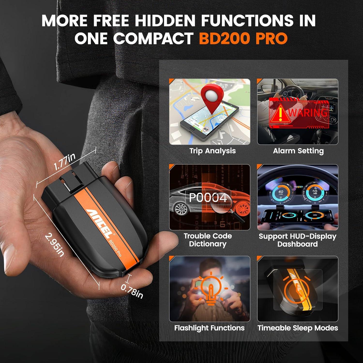 Escáner OBD2 Bluetooth ANCEL BD200 Pro - Diagnóstico Automotriz