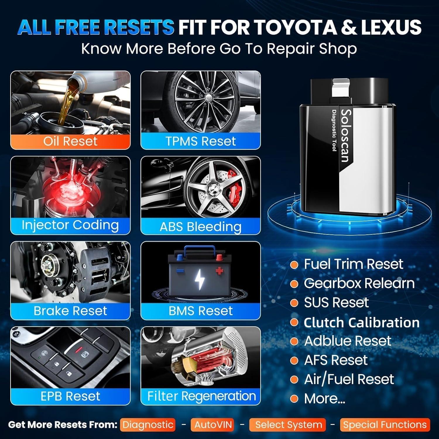 Escáner OBD2 KINGBOLEN Soloscan para Toyota/Lexus 2025