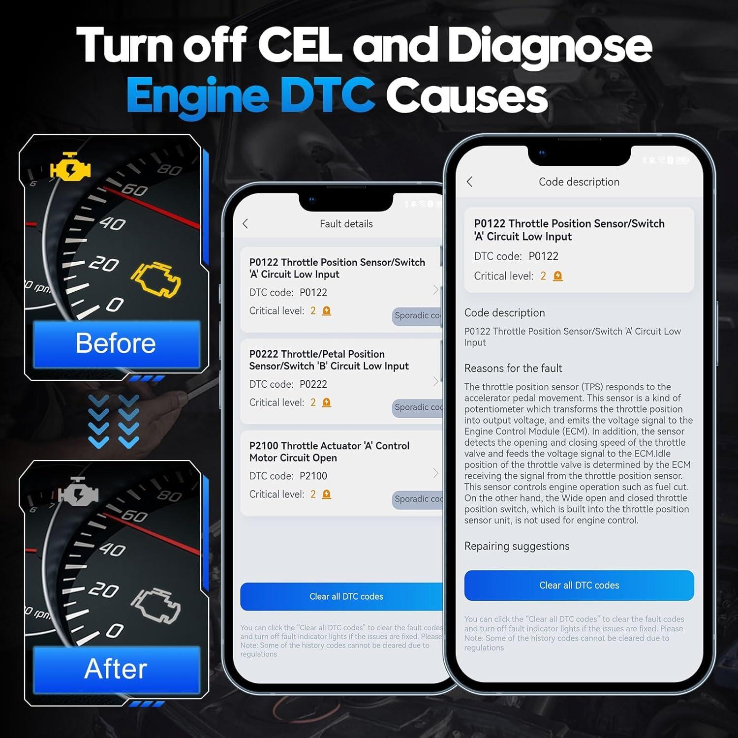 Escáner OBD2 Inalámbrico XTOOL Advancer AD20 Pro - Diagnóstico Completo