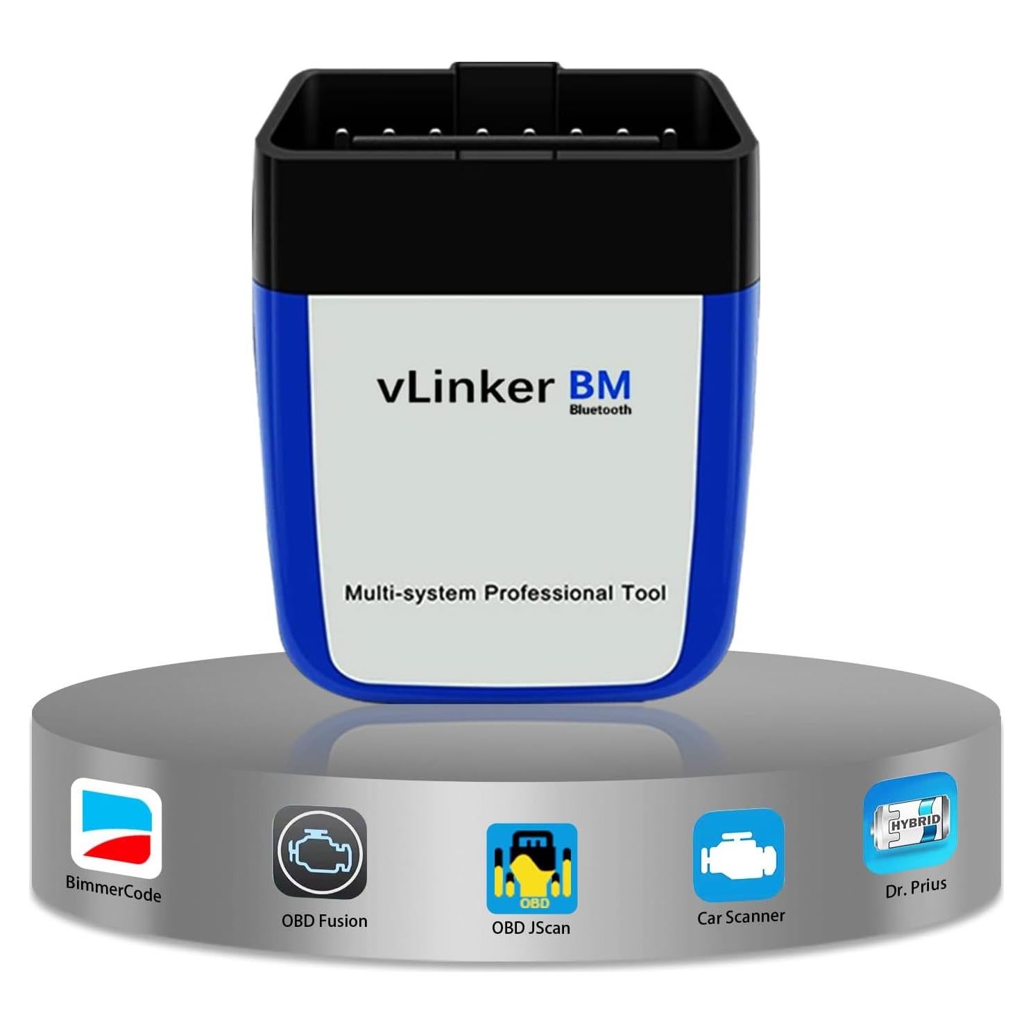 Vgate vLinker BM Bluetooth3.0 OBD2 Scanner Bluetooth Fixd Diagnostic Scan Tool Code Reader for Bimmercode, Support for Android & Windows