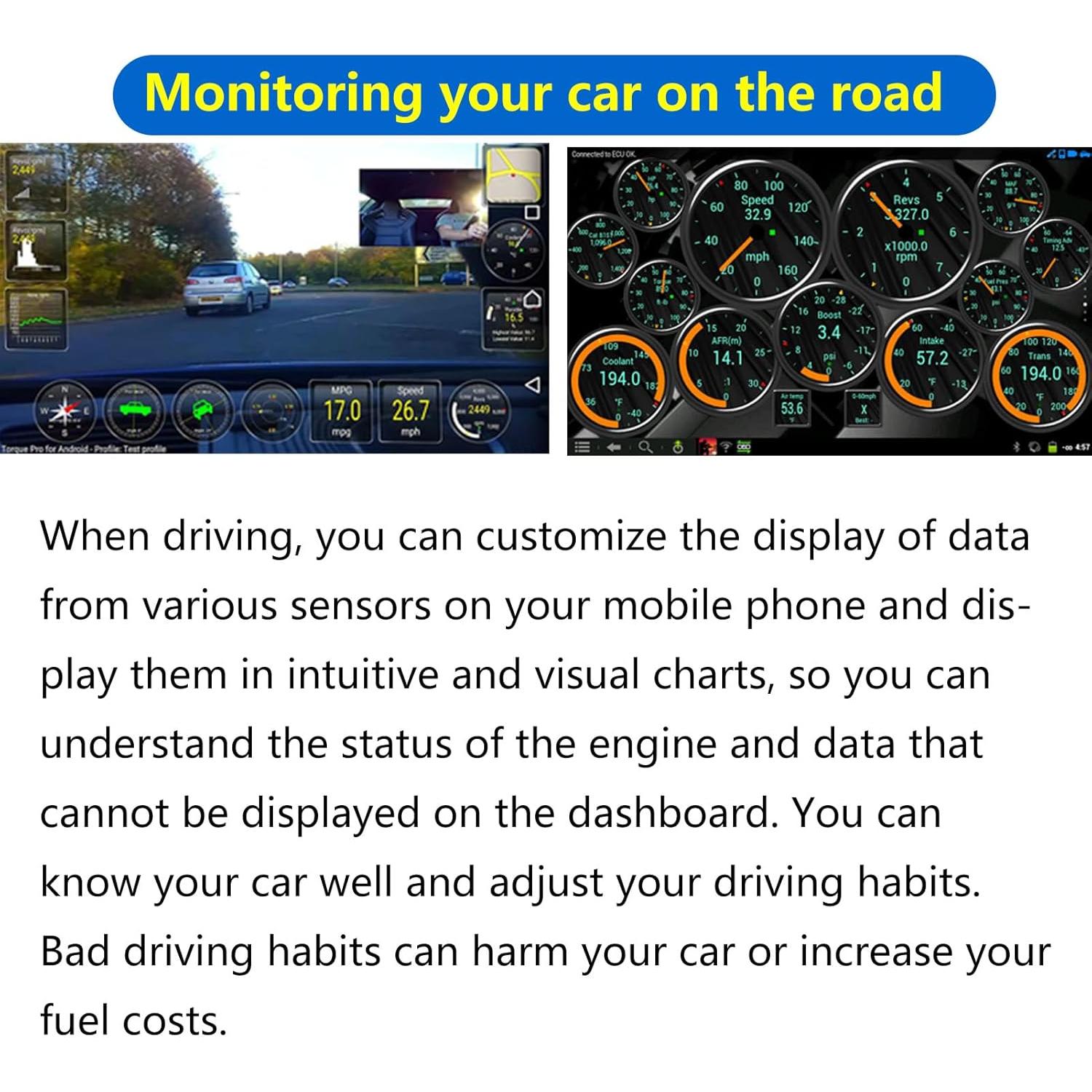 Adaptador OBD2 ELM327 WiFi ULTRAOBD para iOS y Android