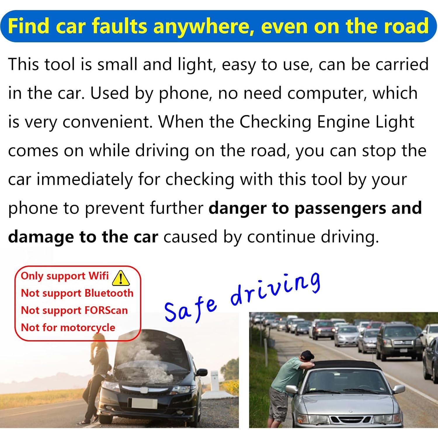 Adaptador OBD2 ELM327 WiFi ULTRAOBD para iOS y Android