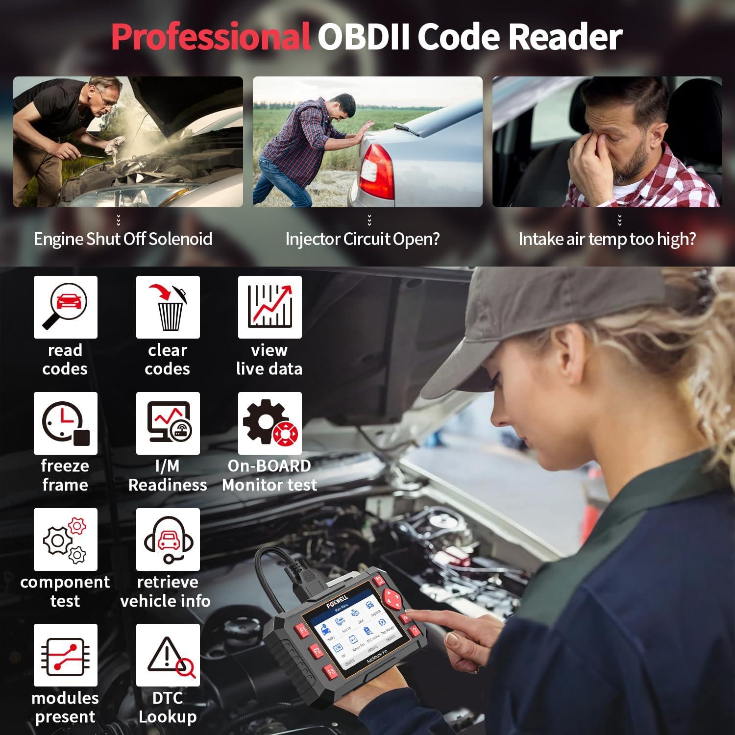 Escáner OBD2 FOXWELL NT604 Elite con Diagnóstico ABS SRS