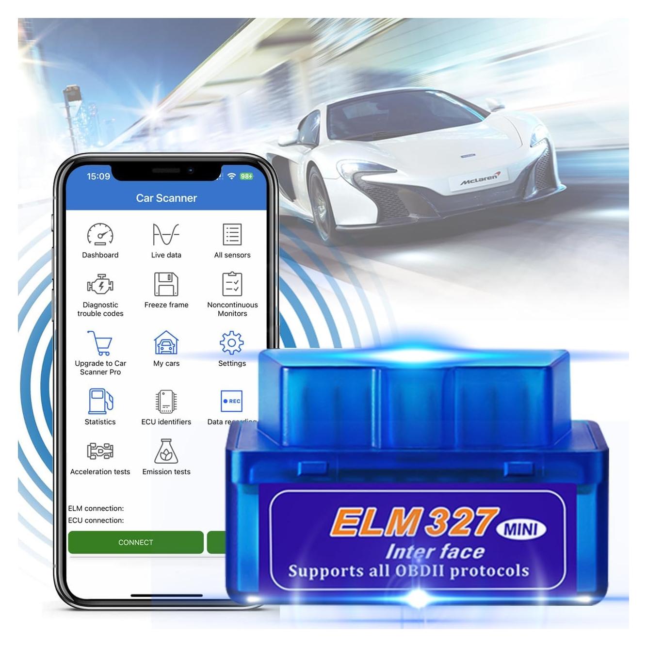 Lector de Códigos OBD2 Inalámbrico ArTea OBD2-01 Bluetooth