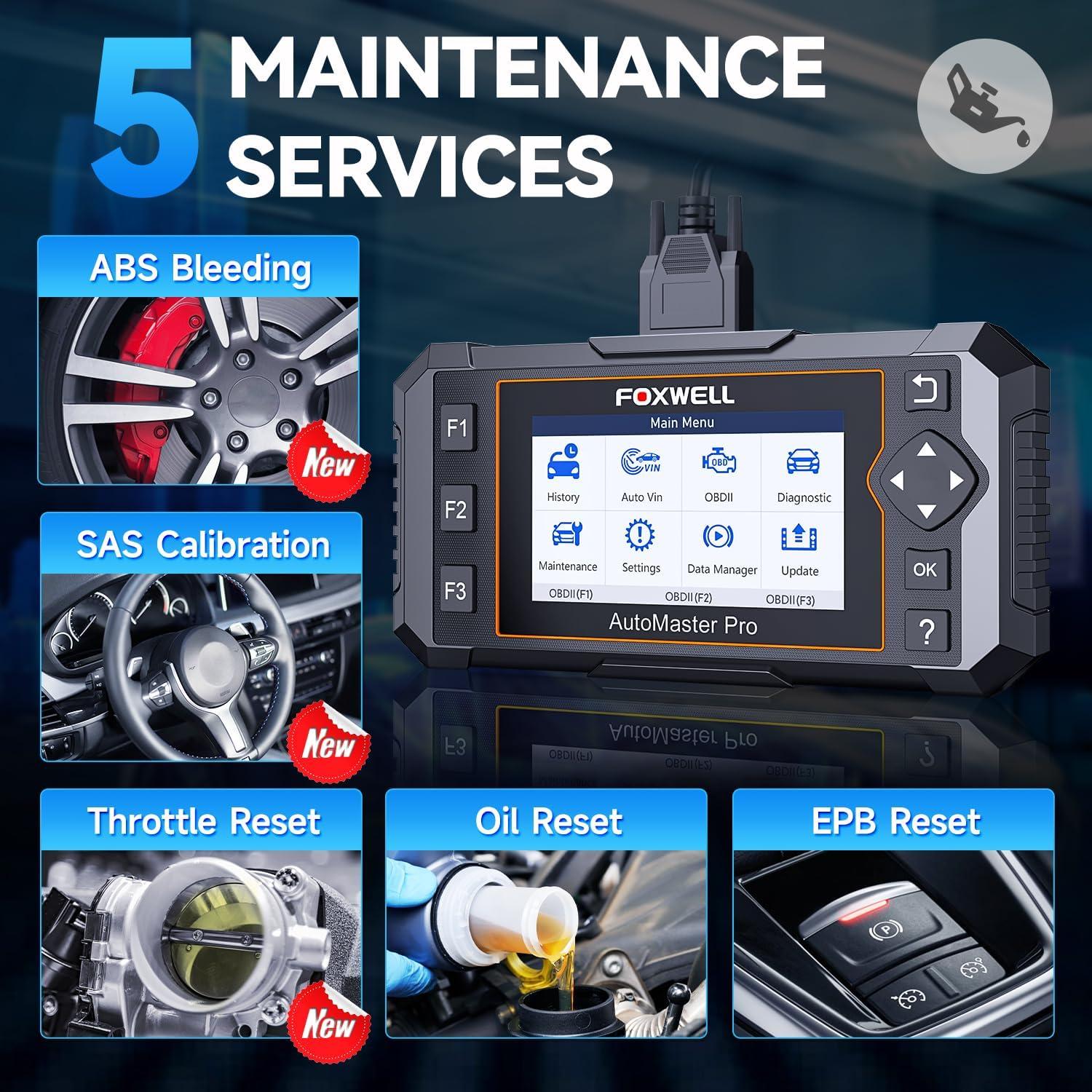 Escáner OBD2 FOXWELL NT614 Elite con 5 Funciones de Reinicio