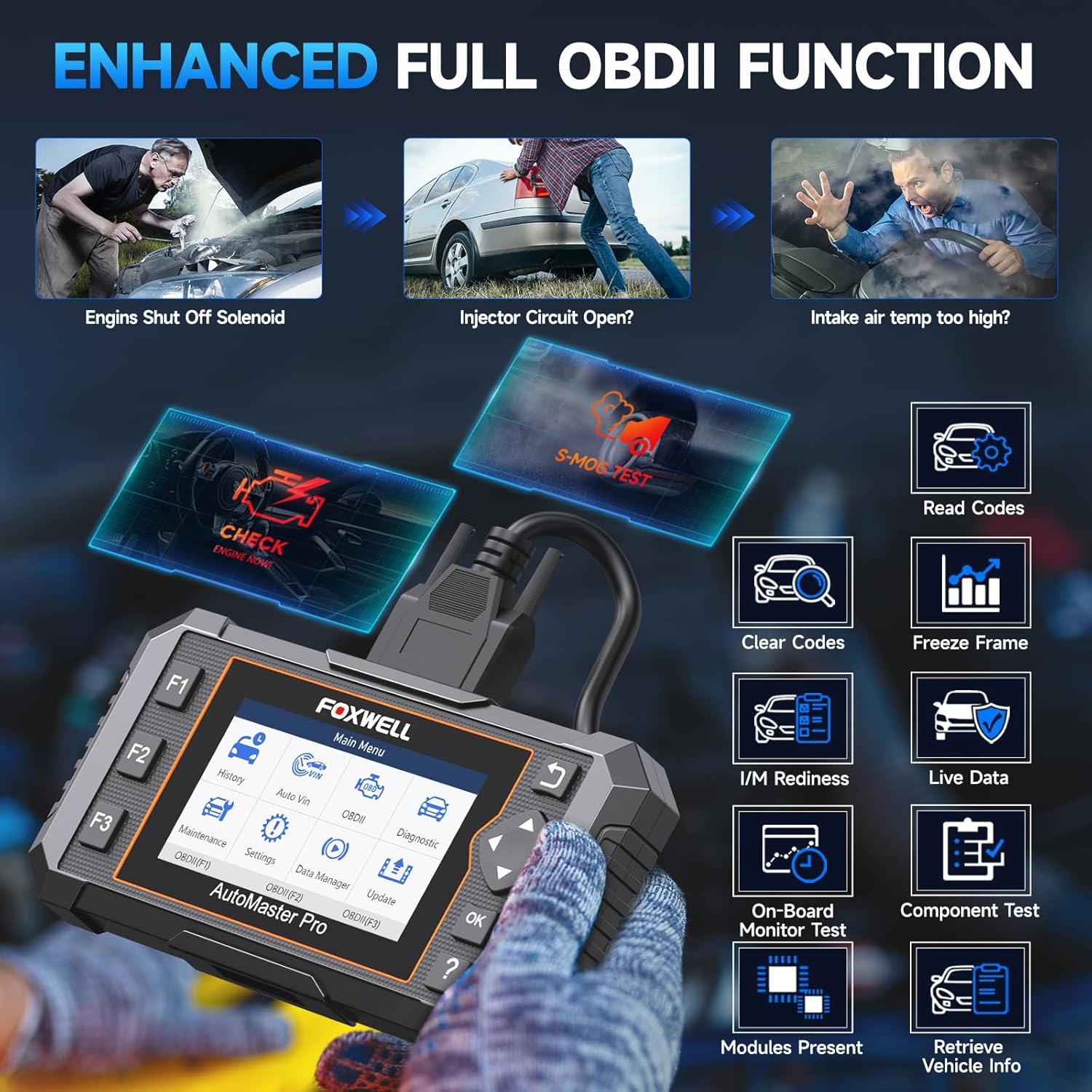 Escáner OBD2 FOXWELL NT614 Elite con 5 Funciones de Reinicio