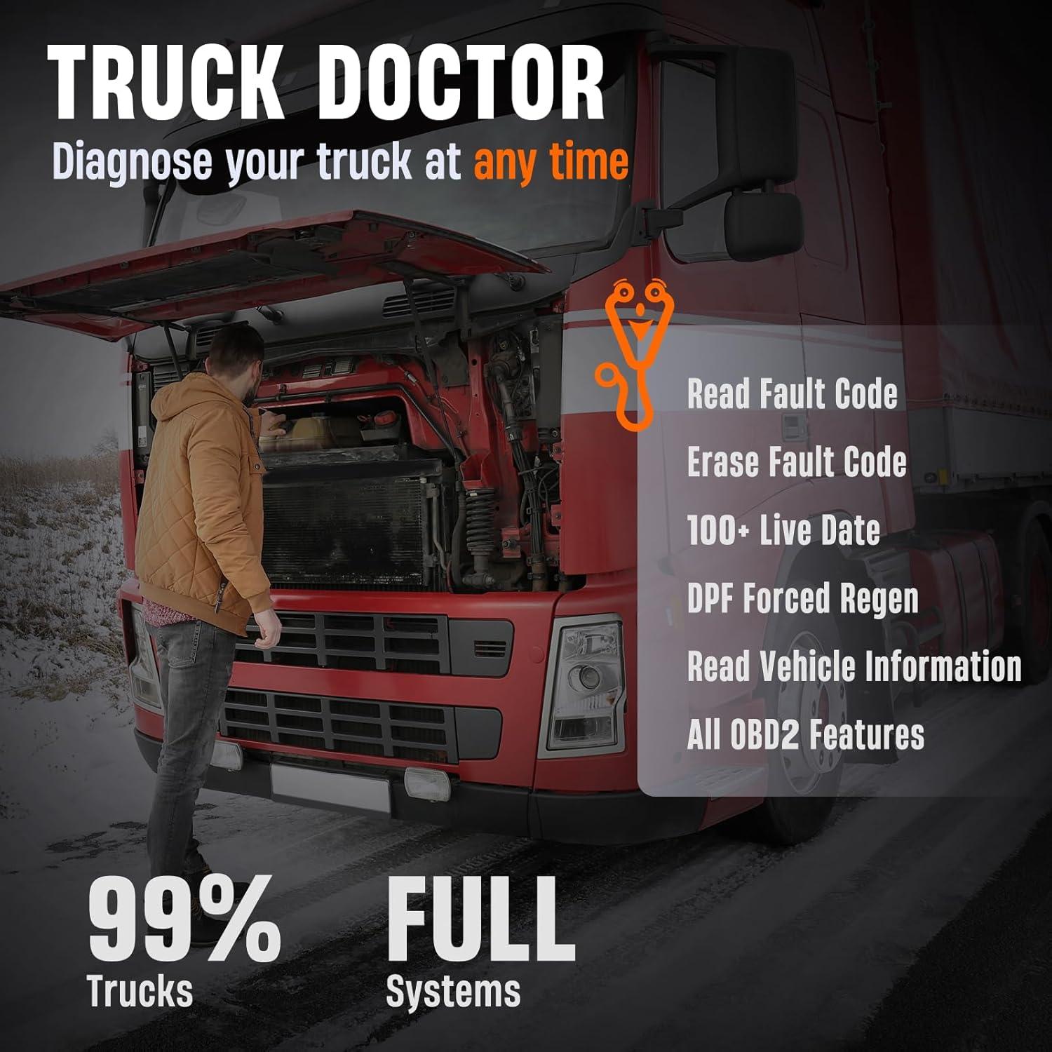 Escáner de Camiones ANCEL HD100 Pro Bluetooth DPF Diésel