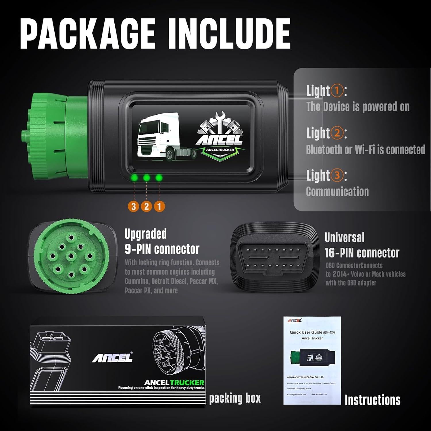 Escáner de Camiones ANCEL HD100 Pro Bluetooth DPF Diésel