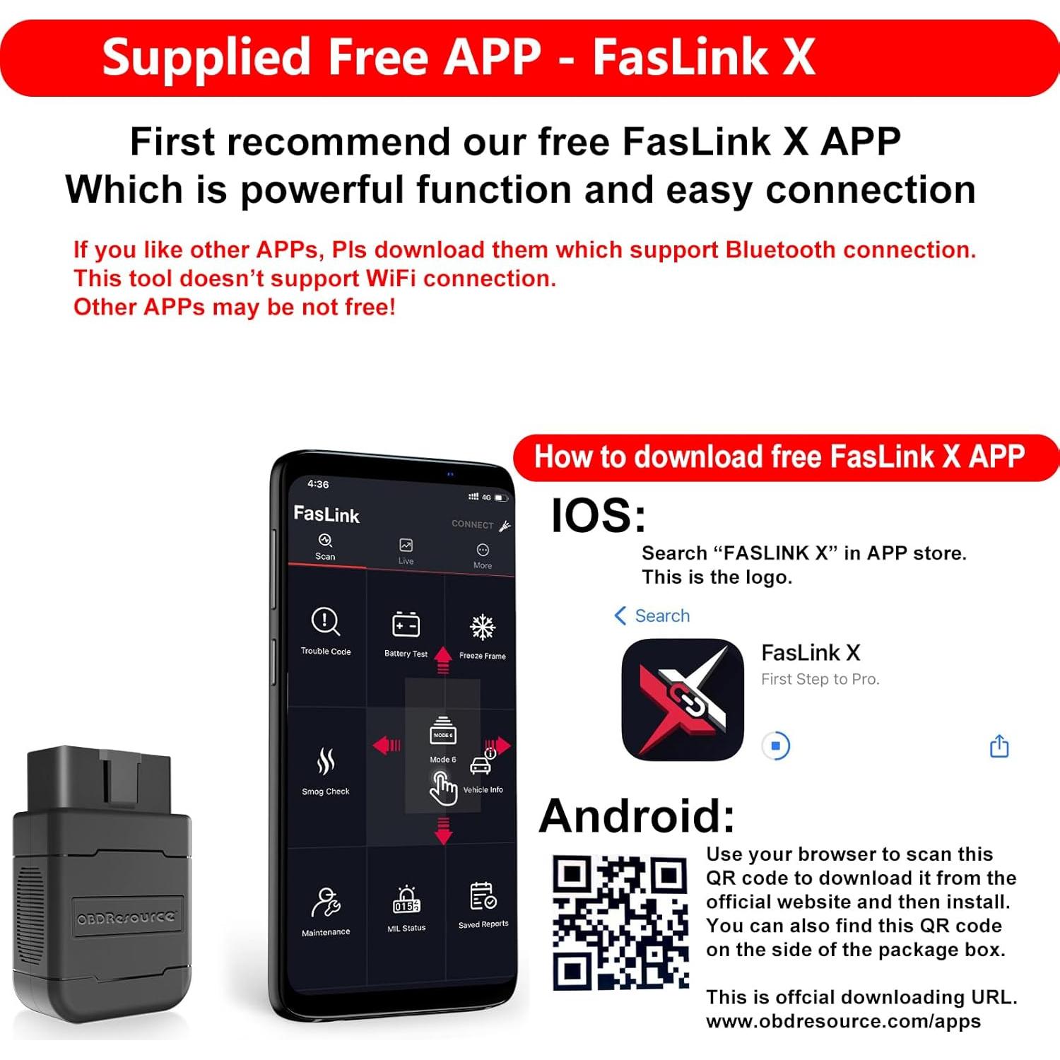 Adaptador Bluetooth OBD2 ELM327 MOCATEC para iPhone y Android