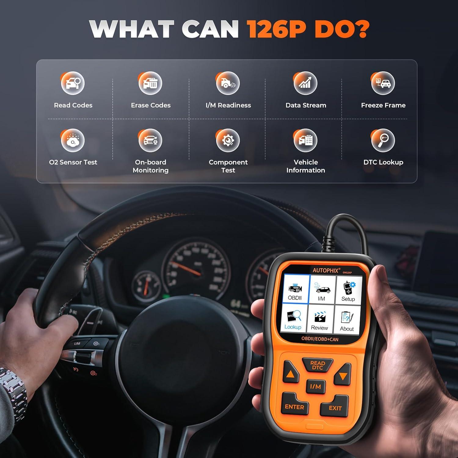 Escáner OBD2 AUTOPHIX OM126P para Diagnóstico Automotriz