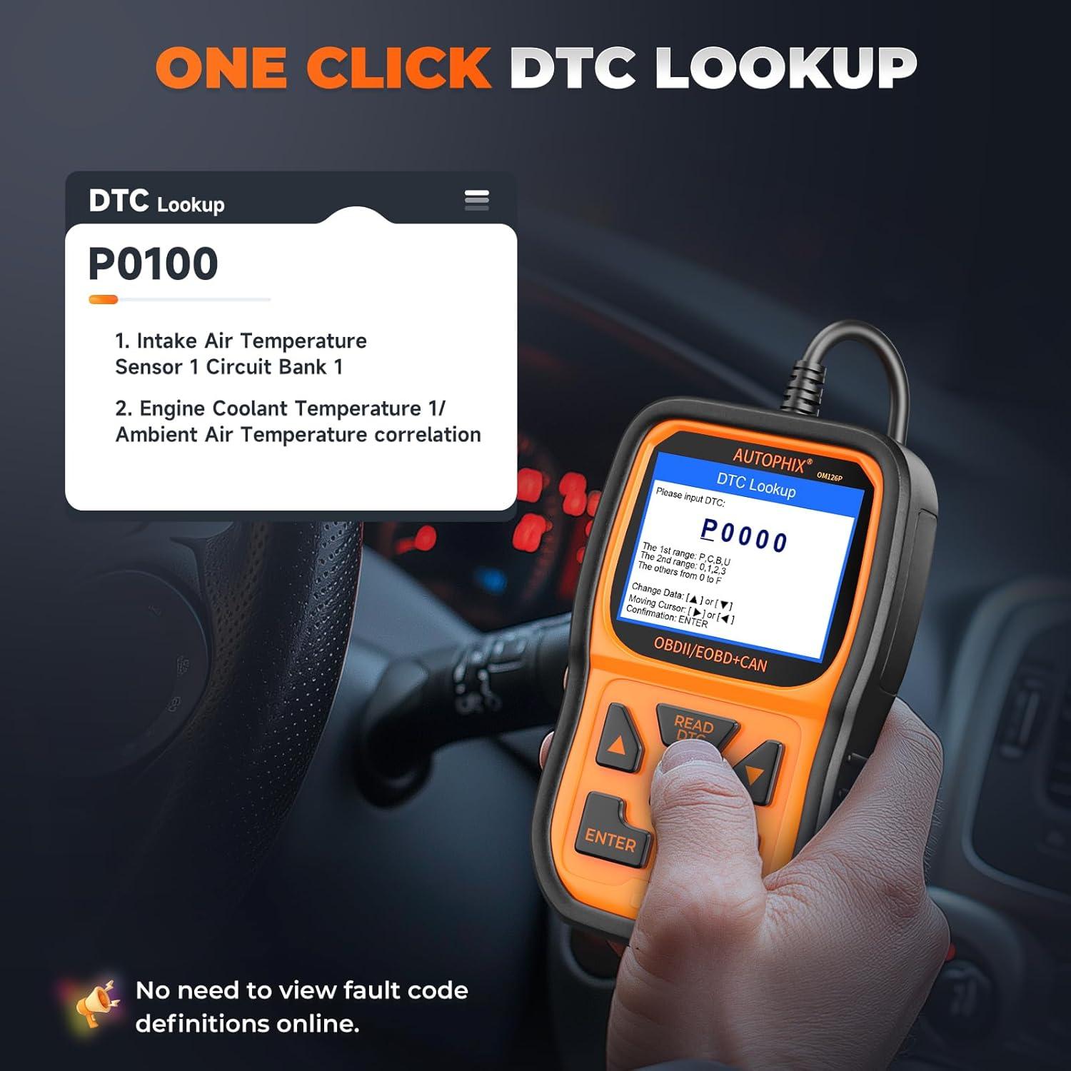 Escáner OBD2 AUTOPHIX OM126P para Diagnóstico Automotriz