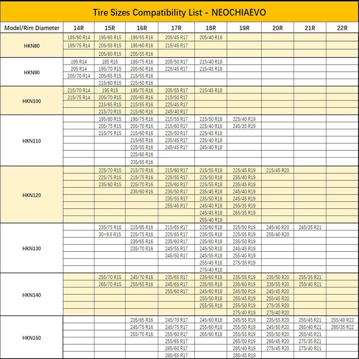 Cadenas de Nieve Automáticas NEOCHIAEVO HKN140 para Neumáticos
