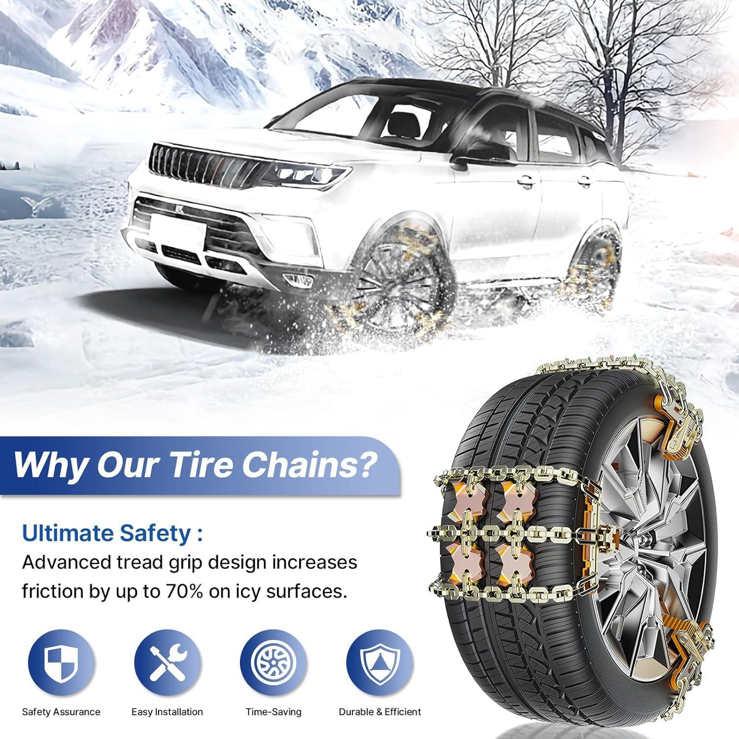 Cadenas Antideslizantes JONHWI JHTSC para Neumáticos 225-305 mm