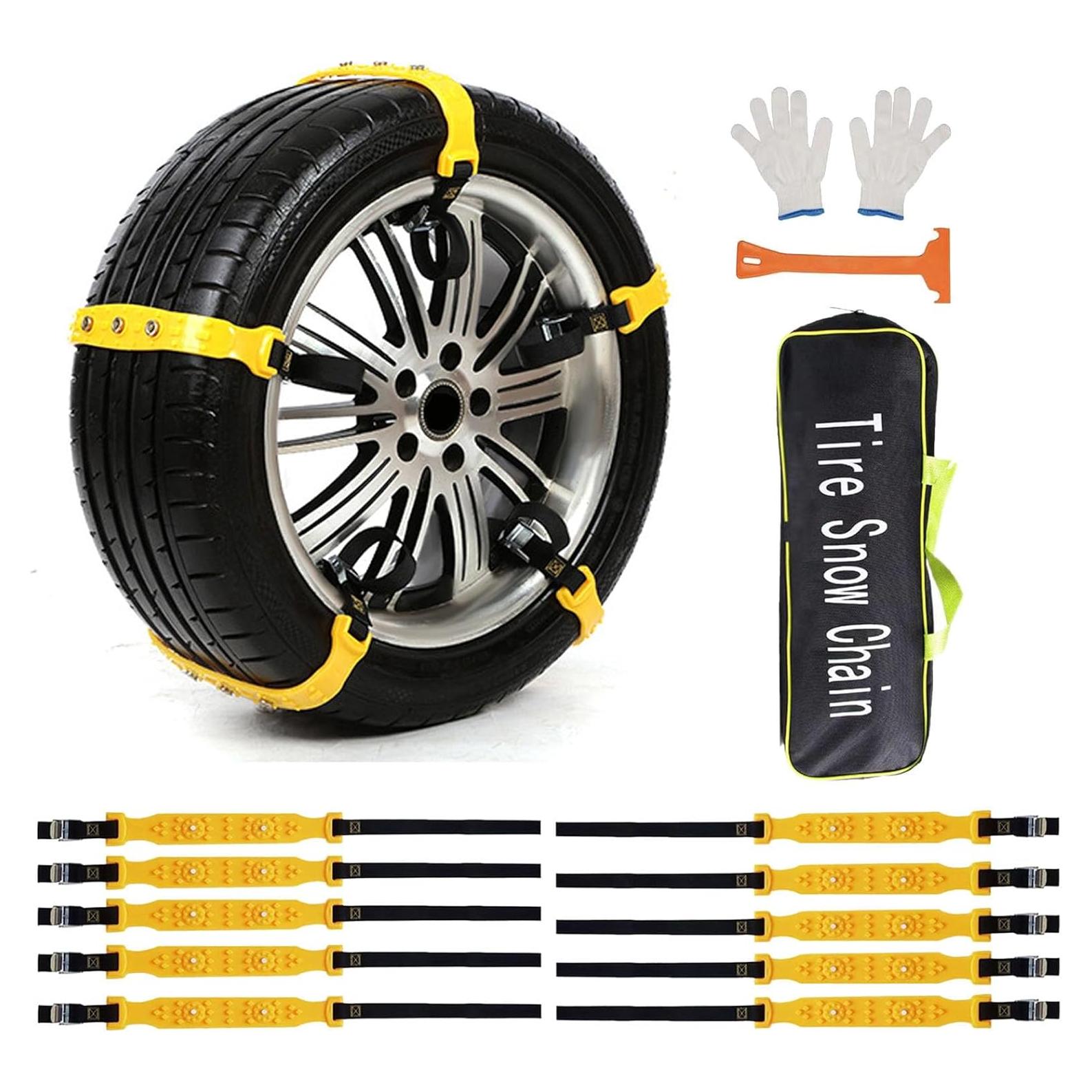Cadenas de Nieve Antideslizantes Wimdoyily 10 Pcs para Autos