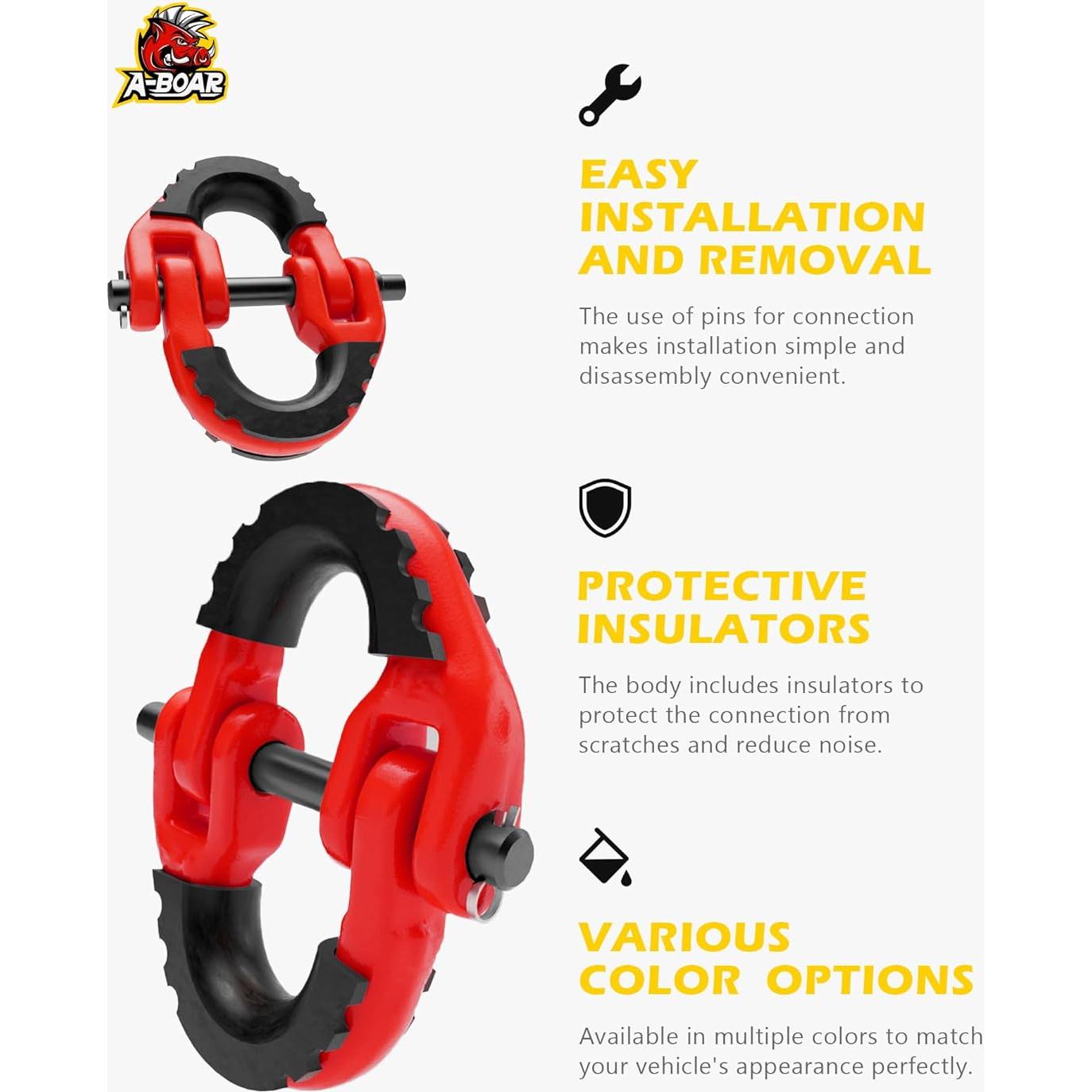 Conector de Cadena de Seguridad A-BOAR 2pack 5443 kg Rojo