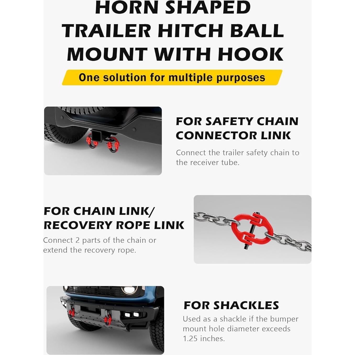 Conector de Cadena de Seguridad A-BOAR 2pack 5443 kg Rojo