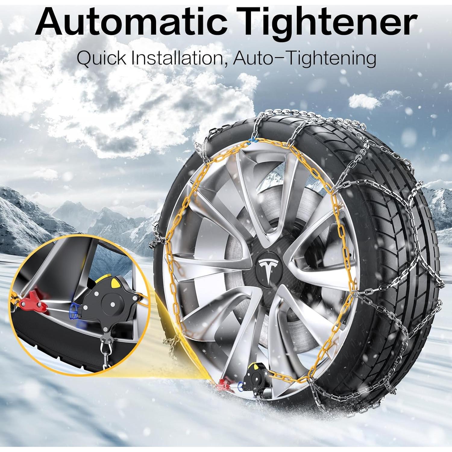 Cadenas de Nieve Alllake para Tesla Model Y - Juego de 2