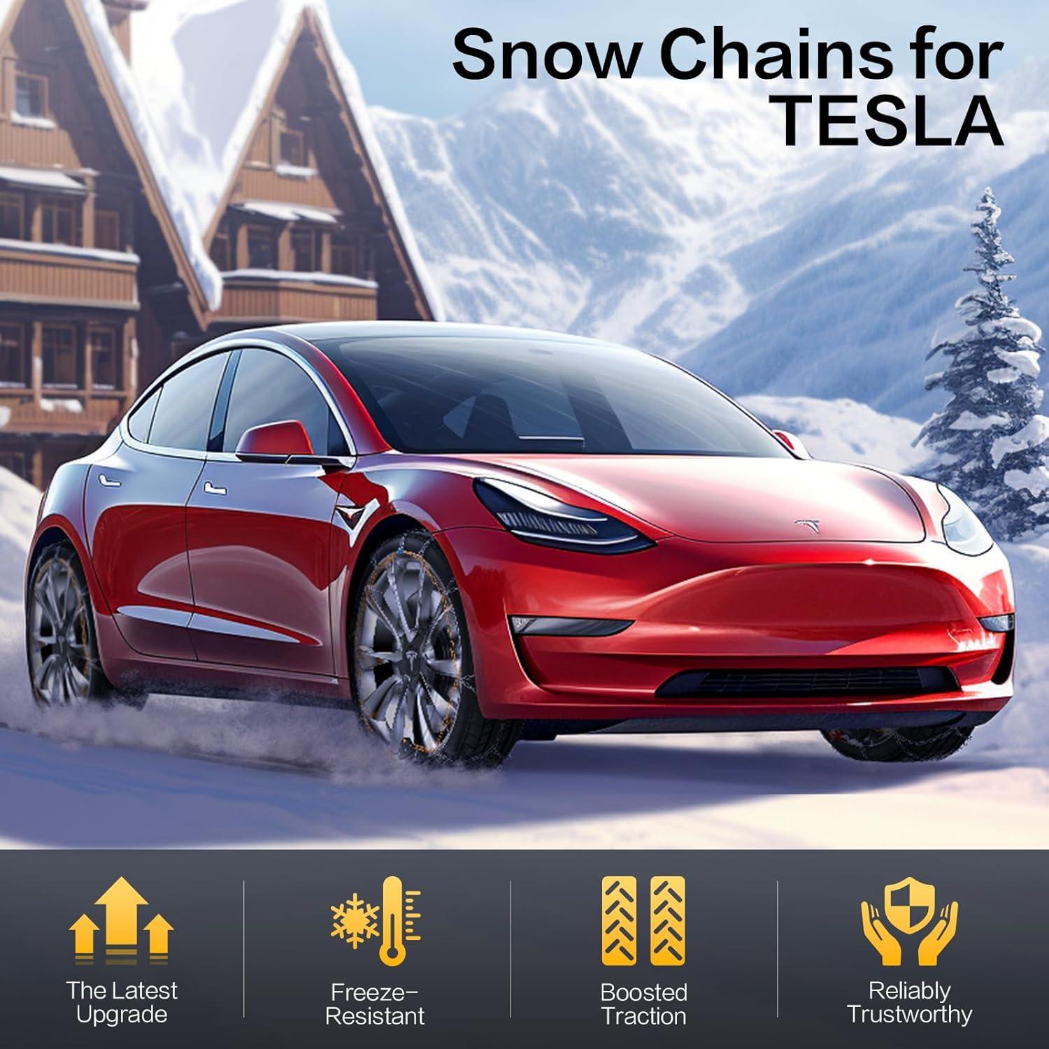 Cadenas de Nieve Alllake para Tesla Model Y - Juego de 2