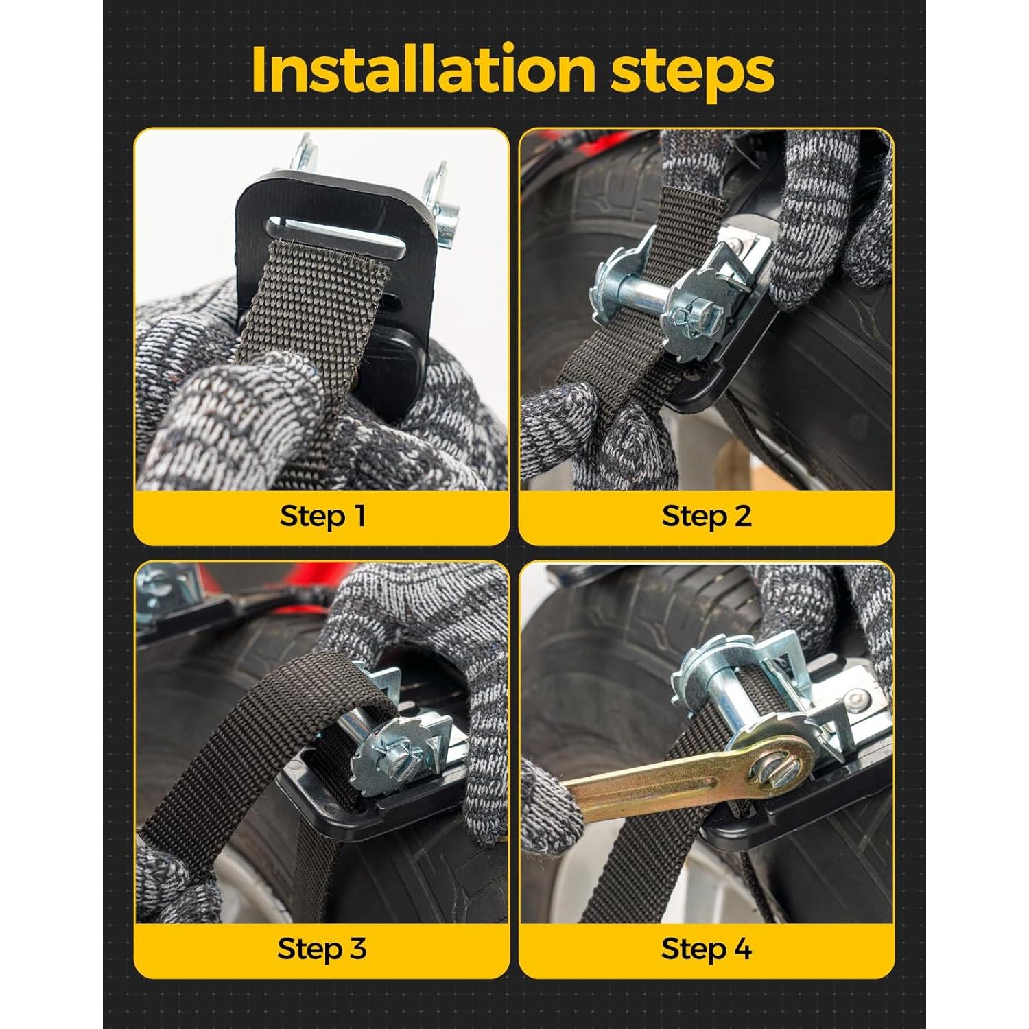 Cadenas de Nieve KYX para Neumáticos 22-28 cm - 6 Pcs