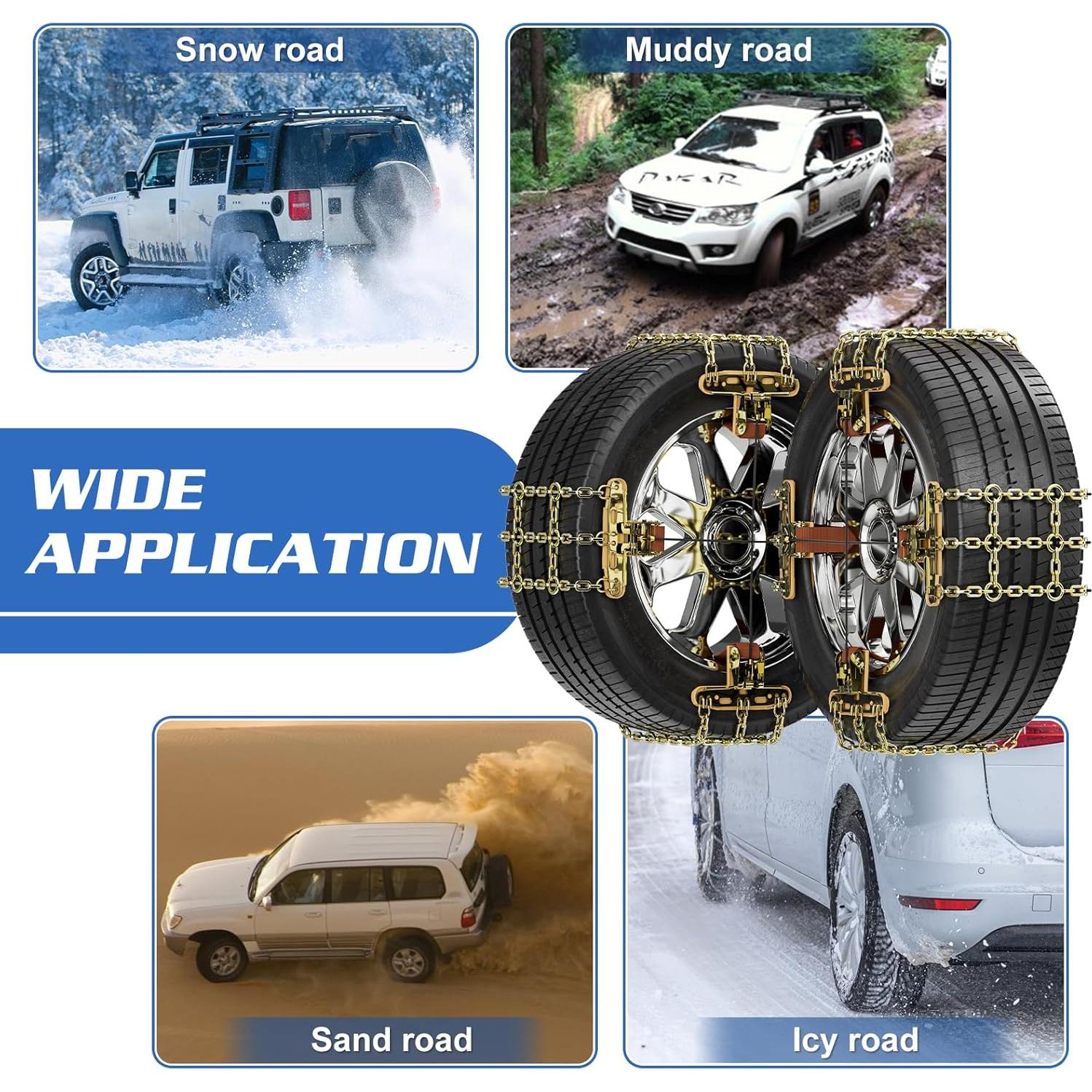 Cadenas de Nieve LILYPELLE YT 8 Paquete para Neumáticos 215-285mm