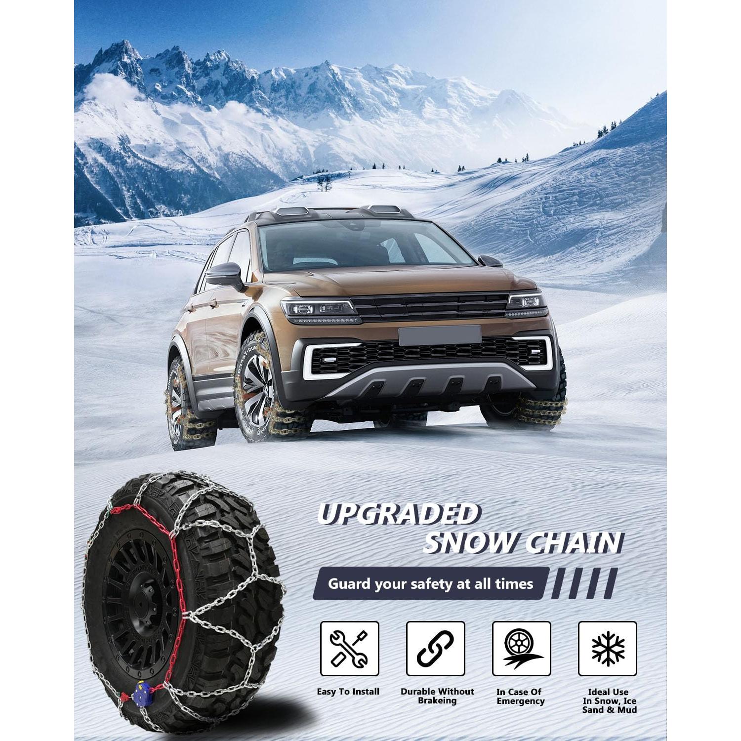 Cadenas de Nieve SCITOO 180181 para SUV y Camiones - Juego de 2