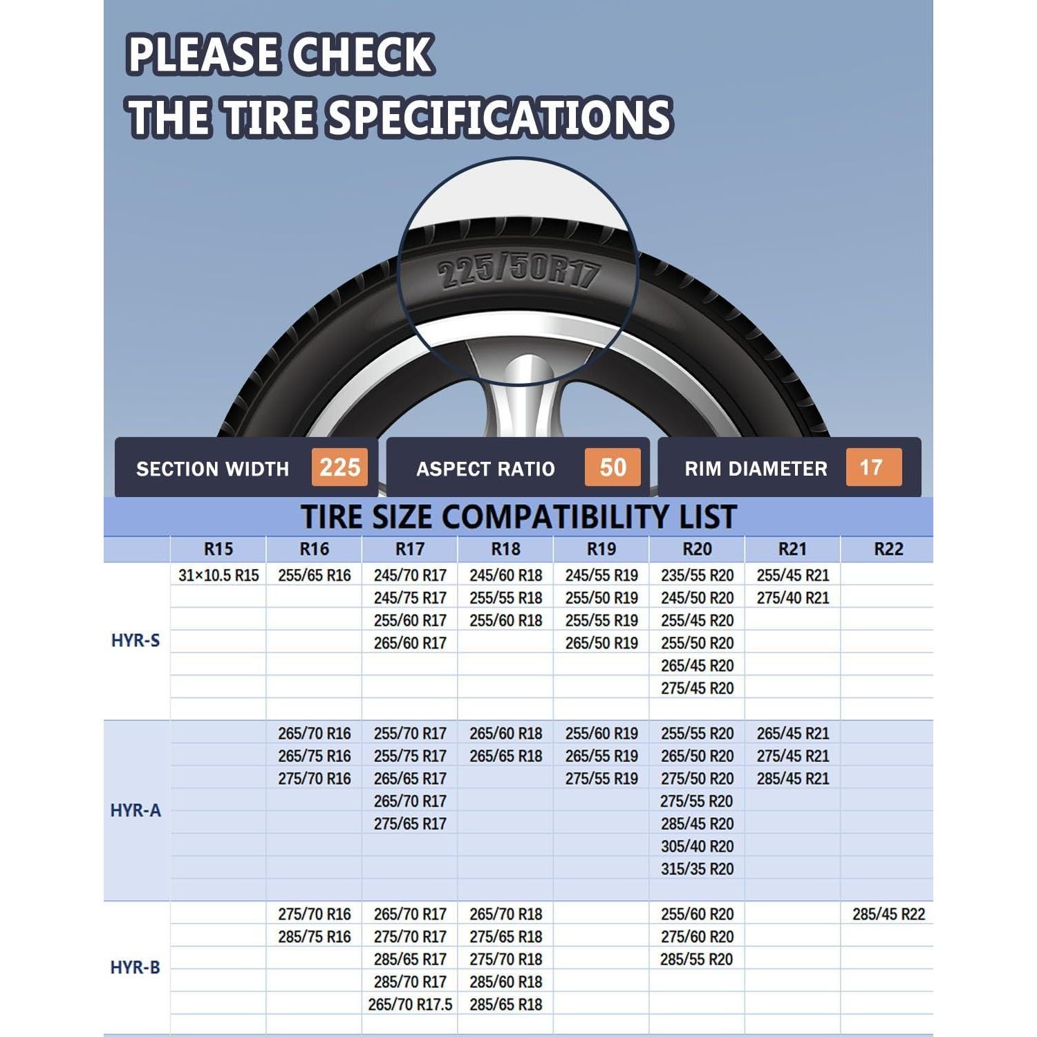 Cadenas de Nieve SCITOO 180181 para SUV y Camiones - Juego de 2