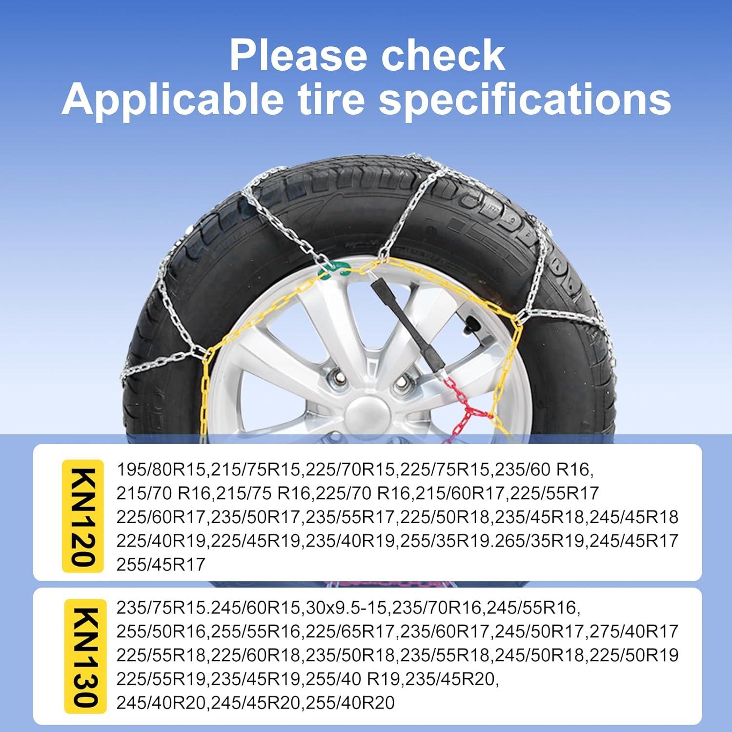 Cadenas de Nieve Universales URLINE KN120 para SUV y Camiones