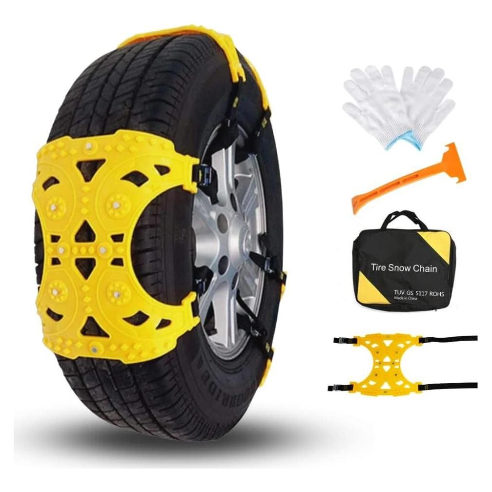 Cadenas de Nieve Jeremywell 6 Pcs Universales para Neumáticos 165-275mm