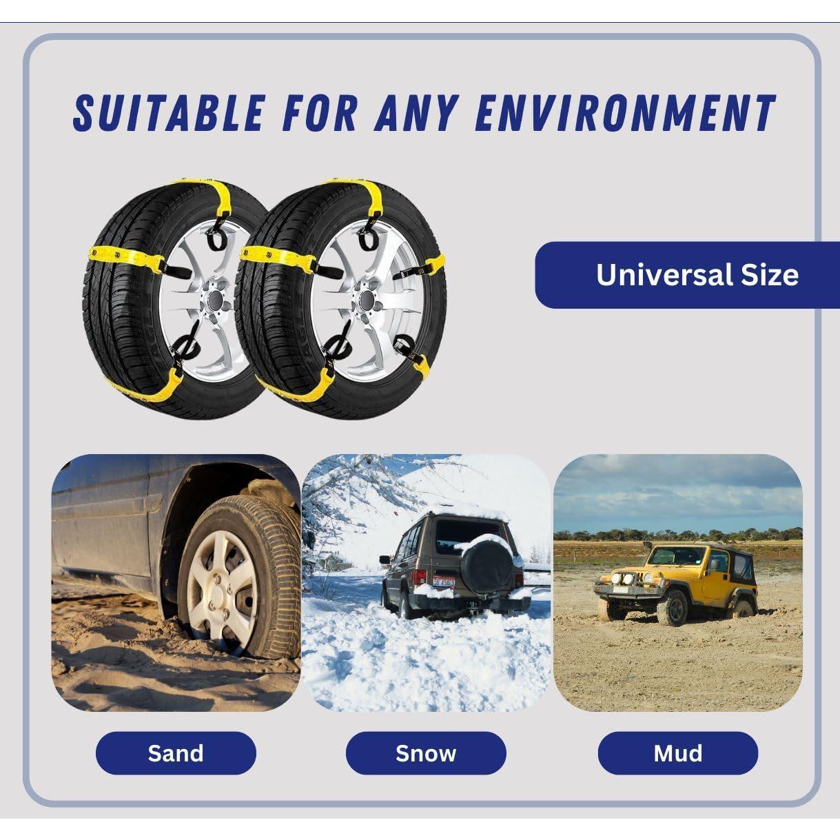 Cadenas de Nieve Antideslizantes Jeremywell 10 Piezas SUV Coches