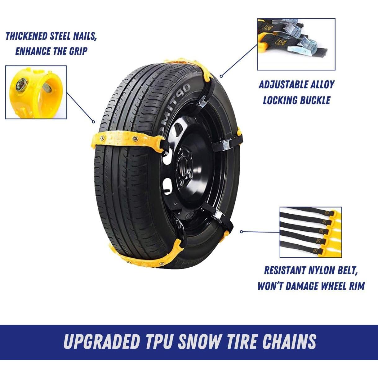 Cadenas de Nieve Antideslizantes Jeremywell 10 Piezas SUV Coches