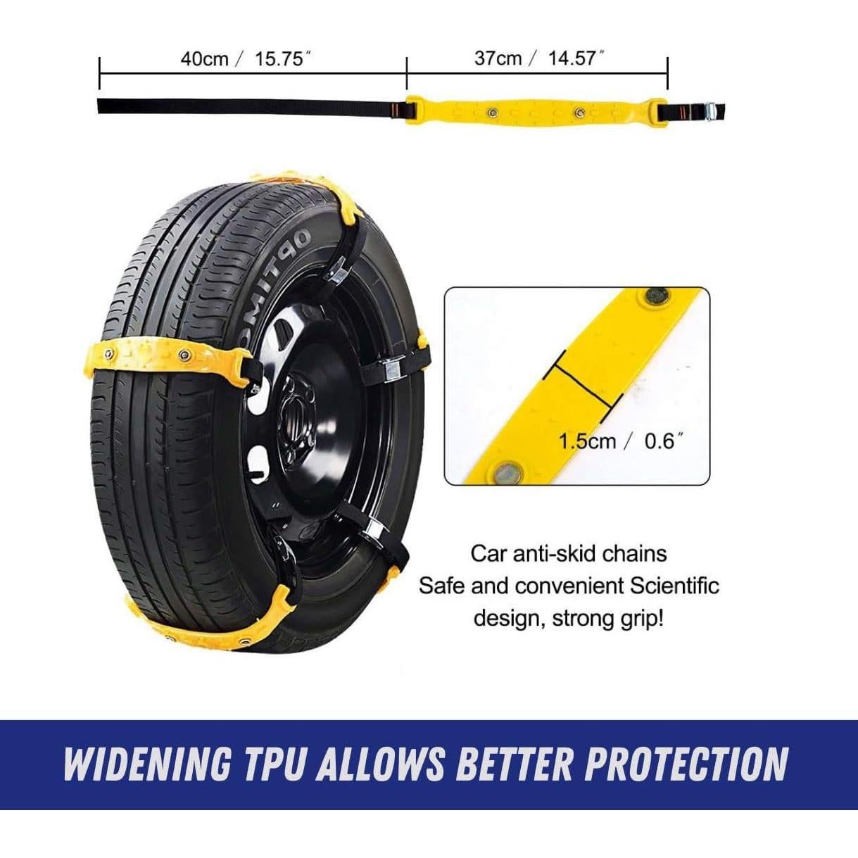 Cadenas de Nieve Antideslizantes Jeremywell 10 Piezas SUV Coches