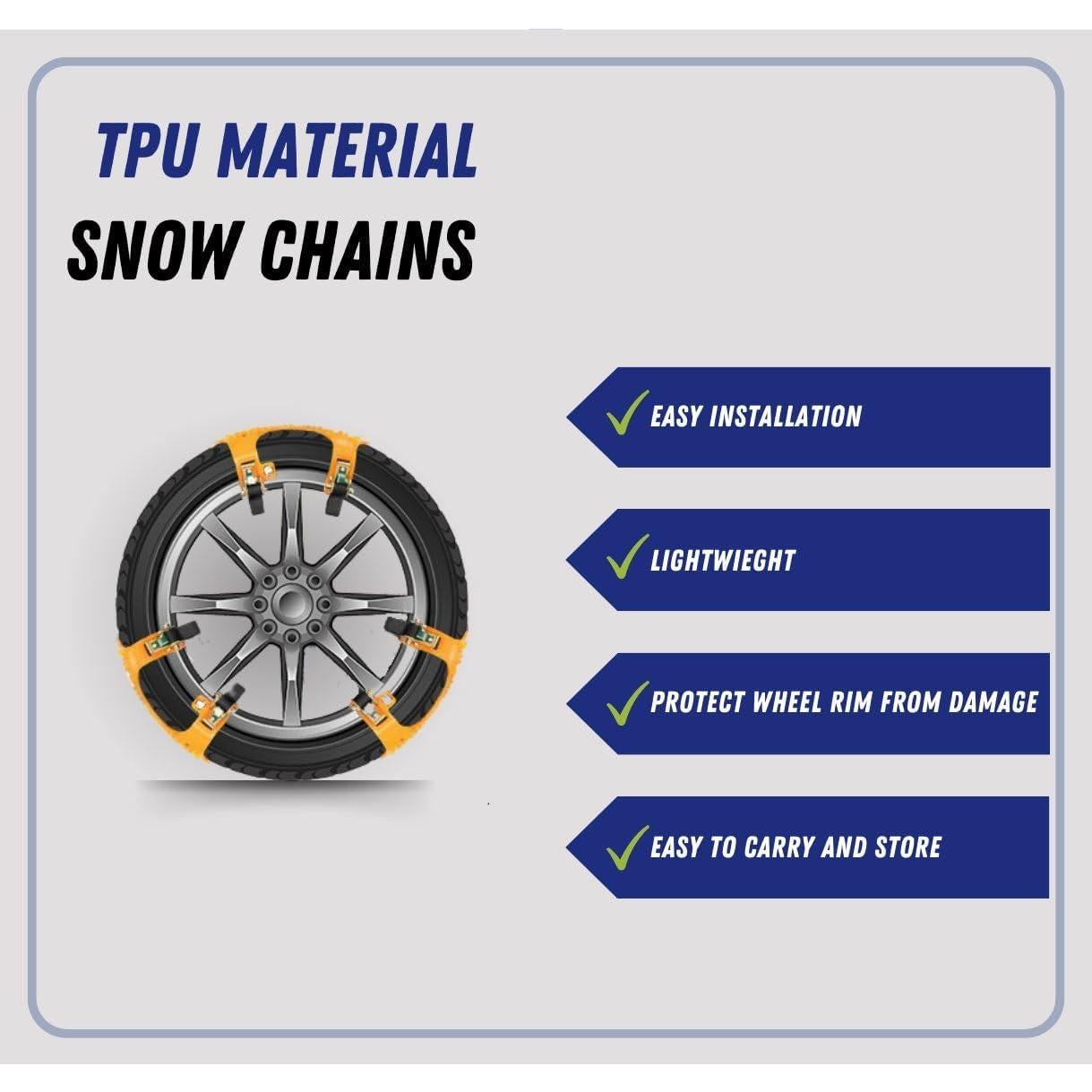 Cadenas de Nieve Jeremywell 6 Piezas Antideslizantes 165-275mm