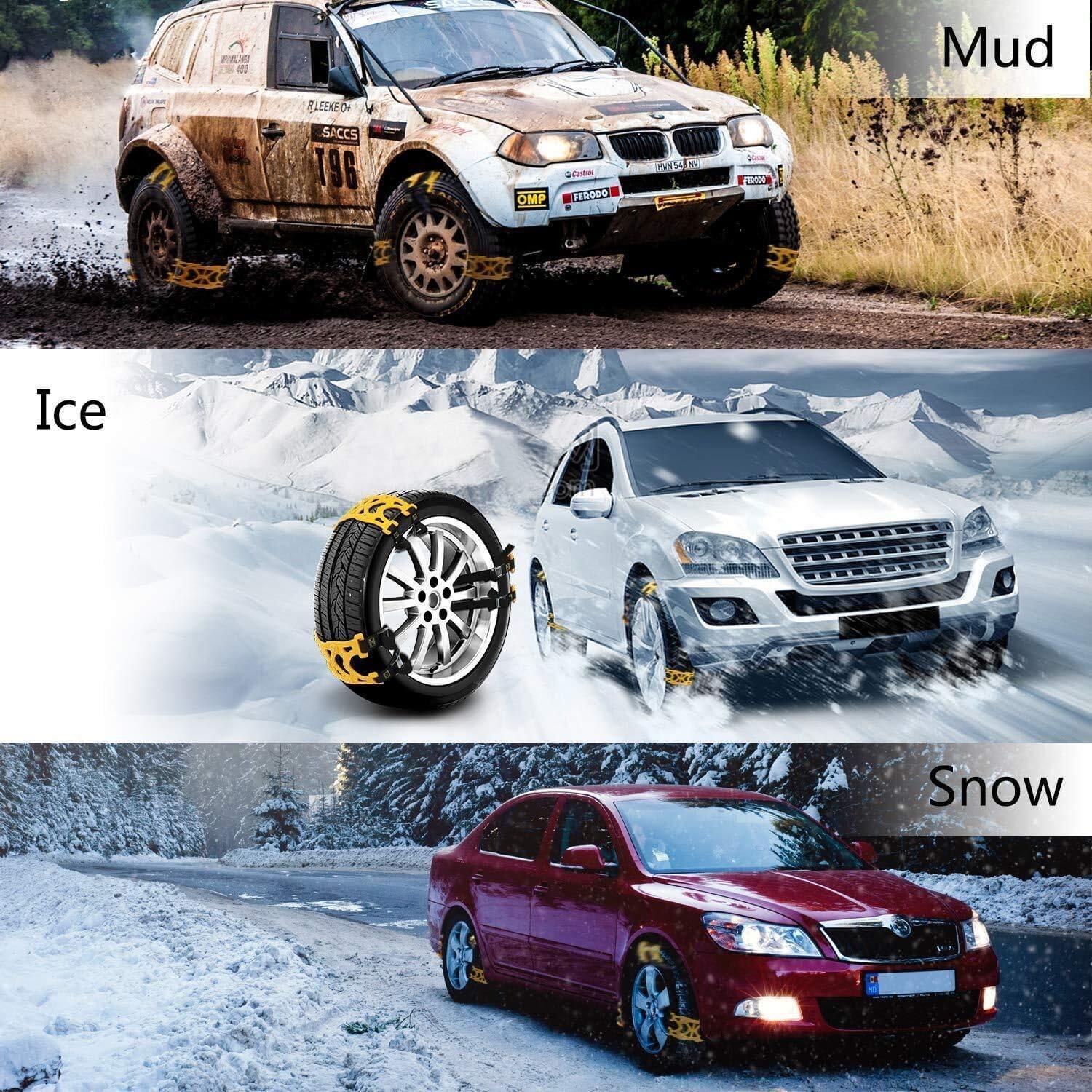 Cadenas de Nieve Jeremywell 6 Piezas Antideslizantes 165-275mm