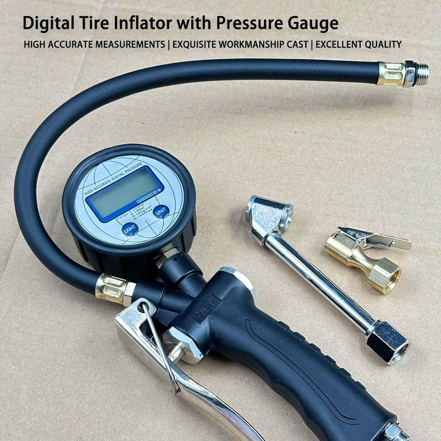 Manómetro Digital de Presión QiLee QL-006, 0-18 Bar, 3 en 1