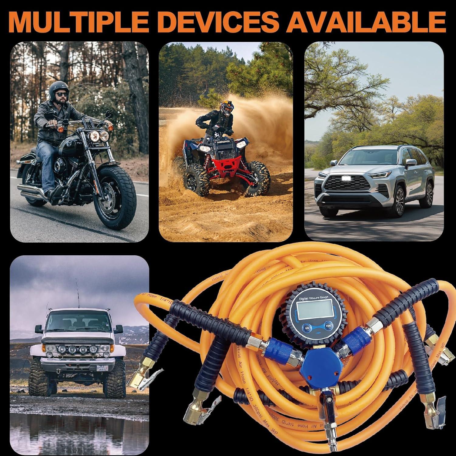 Sistema de Inflación y Desinflación de Neumáticos Outran 4 Neumáticos 300psi