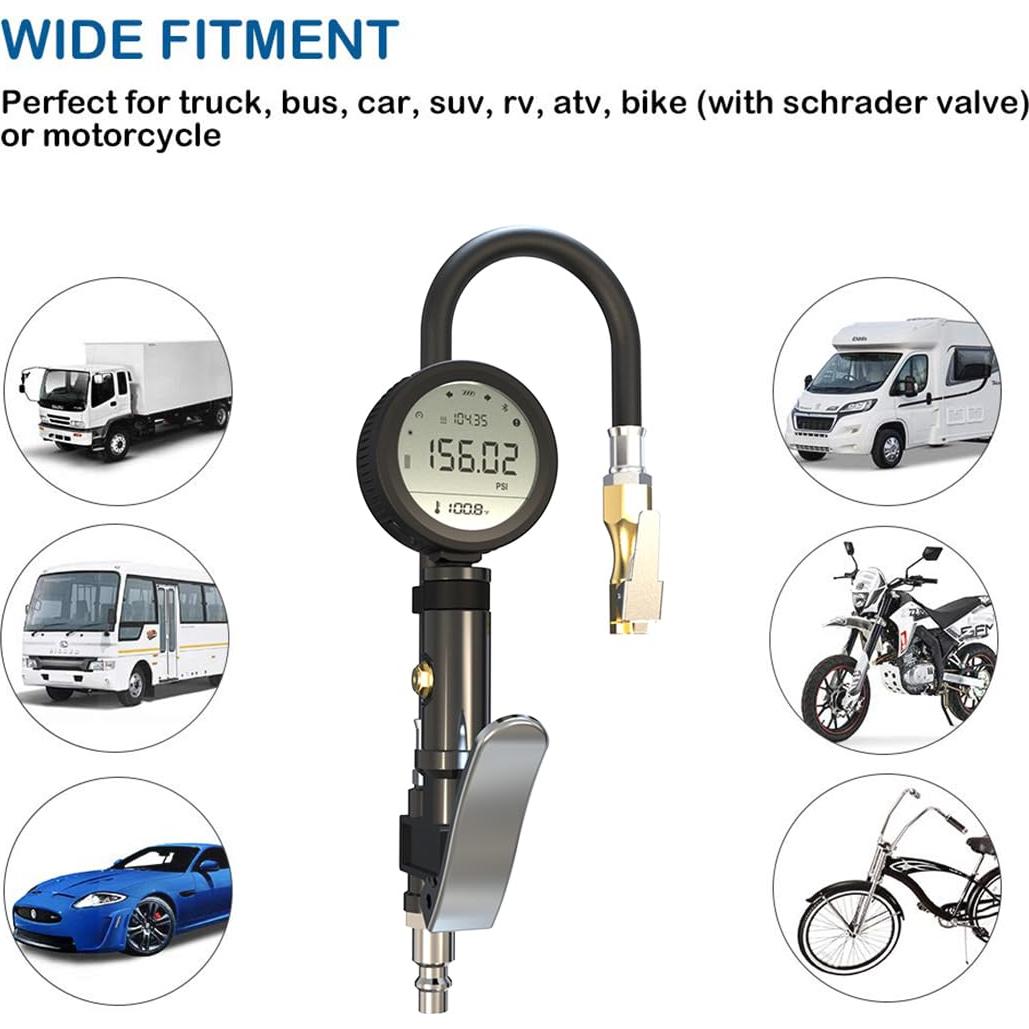Medidor Digital de Presión de Neumáticos NORSHIRE G2E 0-250 PSI