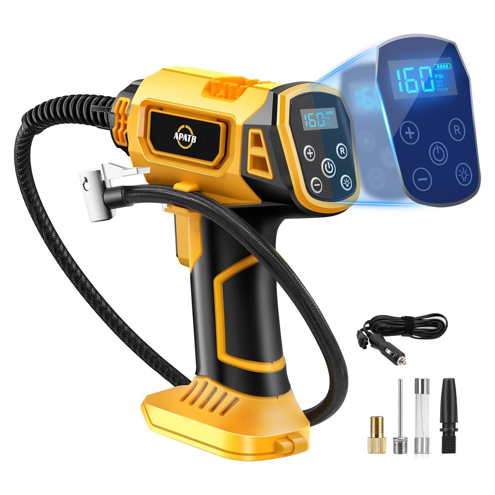 Compresor de Aire Inalámbrico APATB 20V Max 150 PSI Digital