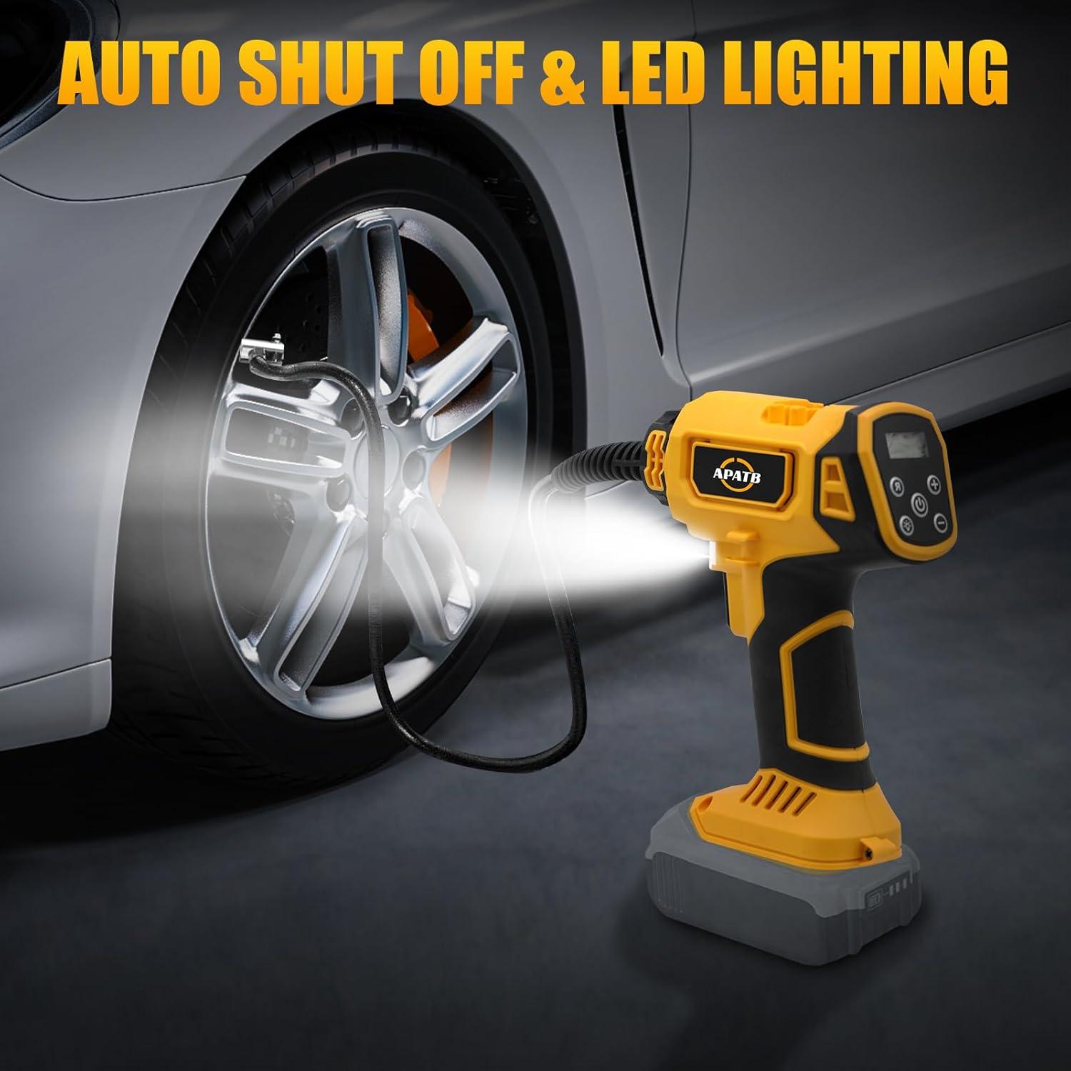 Compresor de Aire Inalámbrico APATB 20V Max 150 PSI Digital