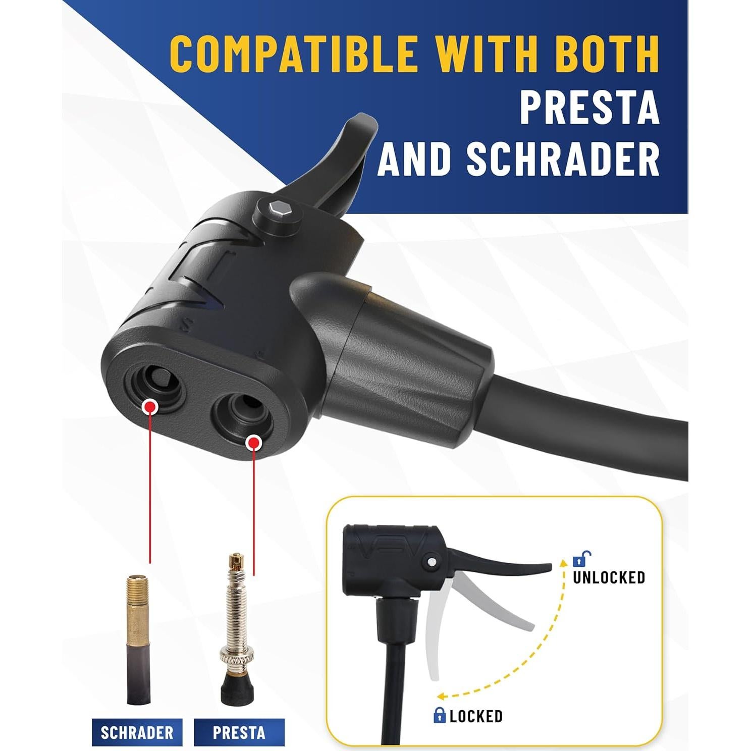 Inflador Digital de Neumáticos Gerchway 200 PSI - Válvula Presta