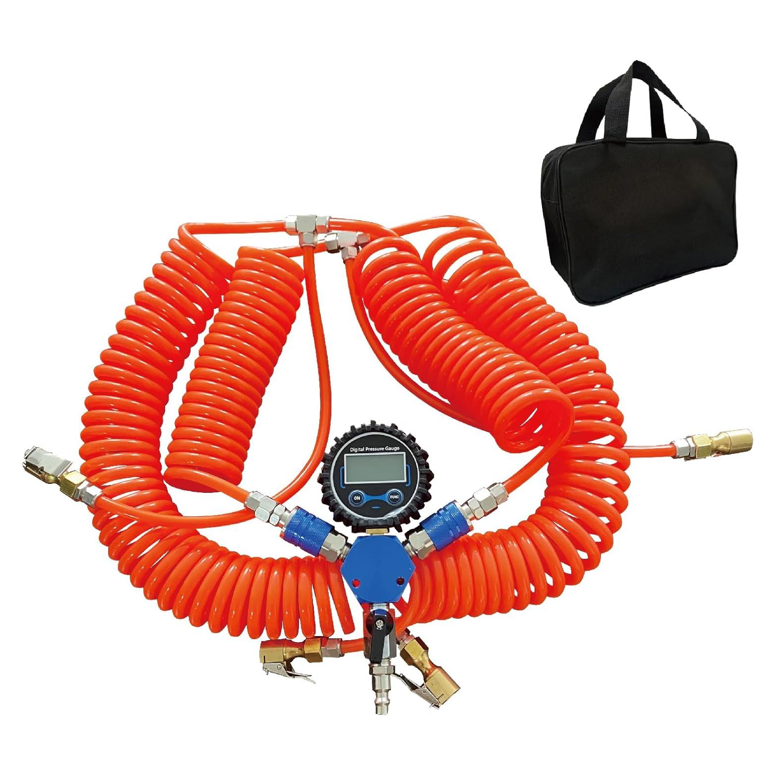 Sistema de Inflación y Desinflación 4 Neumáticos Frauty con Manómetro Digital