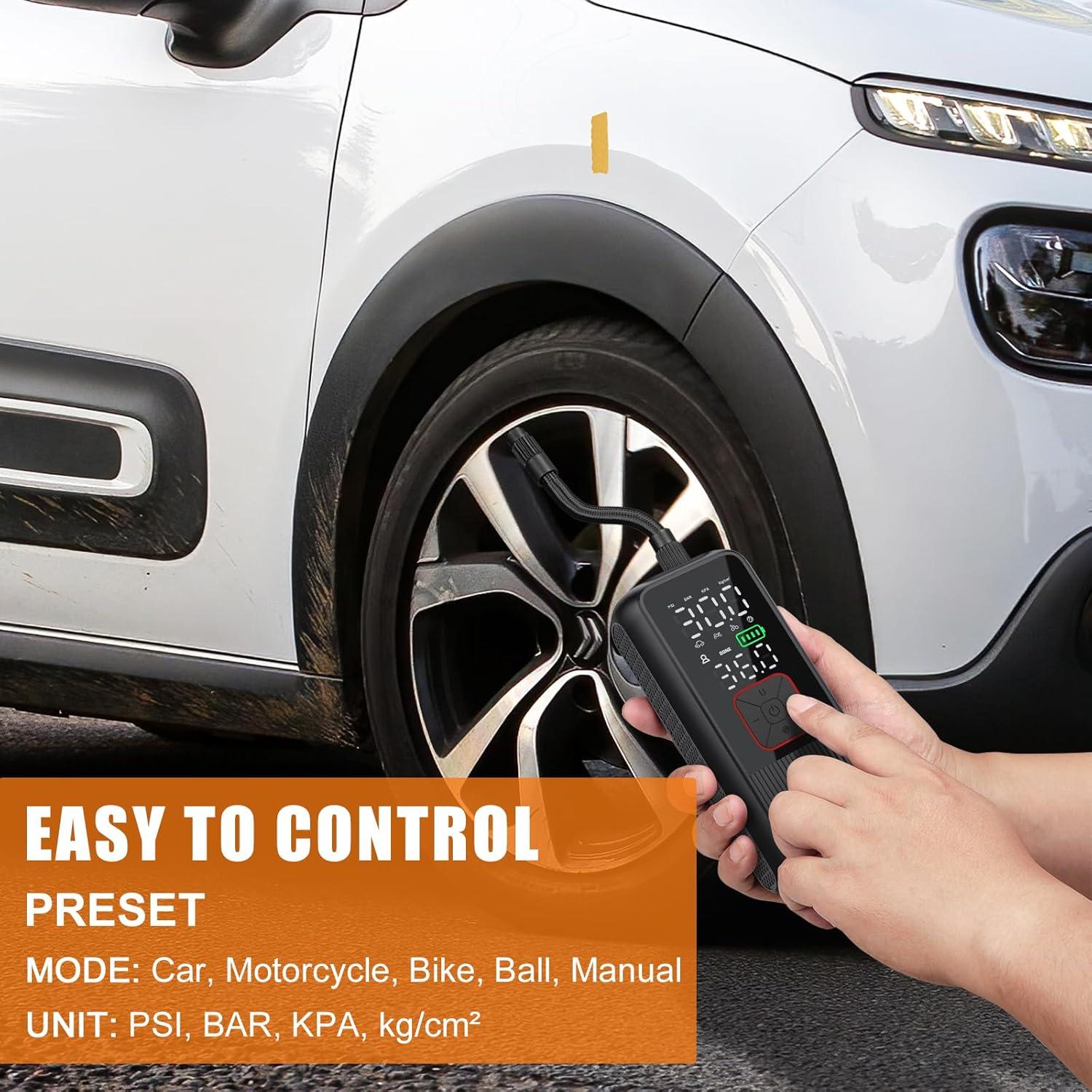 Compresor de Aire Portátil Pwperry T05 150 PSI para Neumáticos