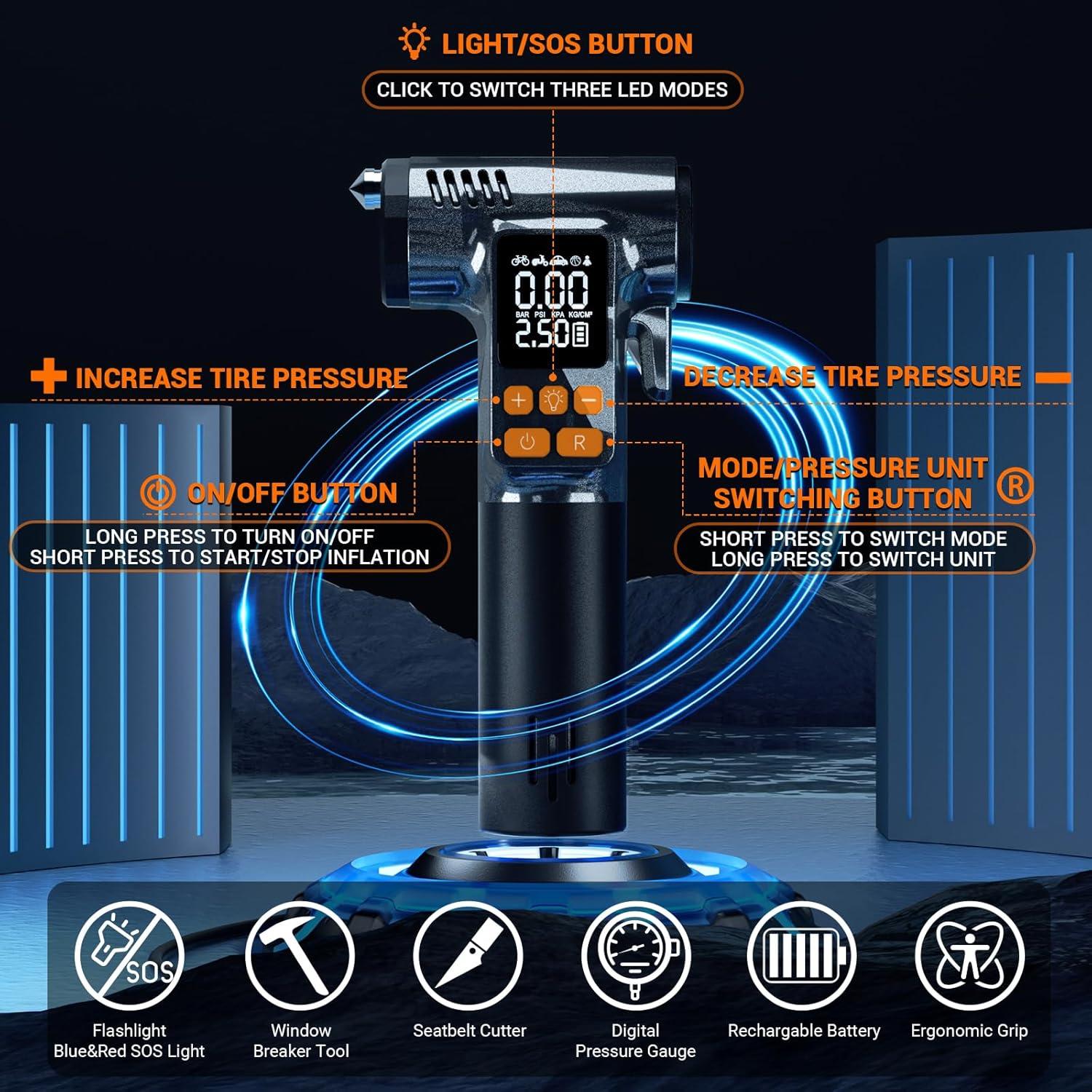 Compresor de Aire Gardon GD-ST-5529C Portátil 150 PSI