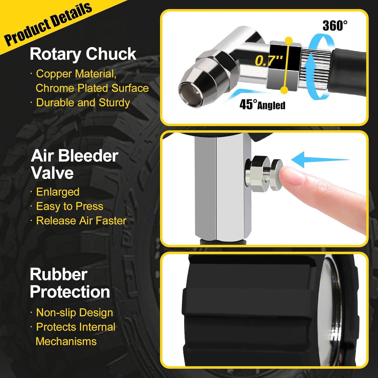 Medidor Digital de Presión de Neumáticos AetralYB 3-200 PSI