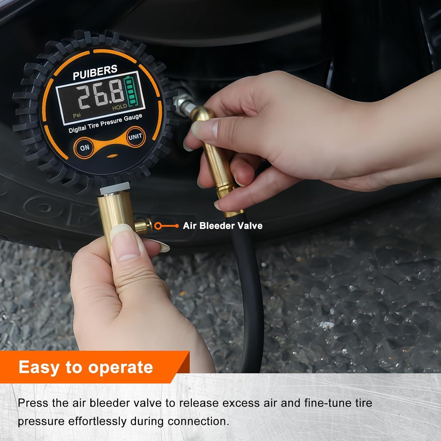 Medidor Digital de Presión de Neumáticos PUIBERS 0-10 Bar LCD