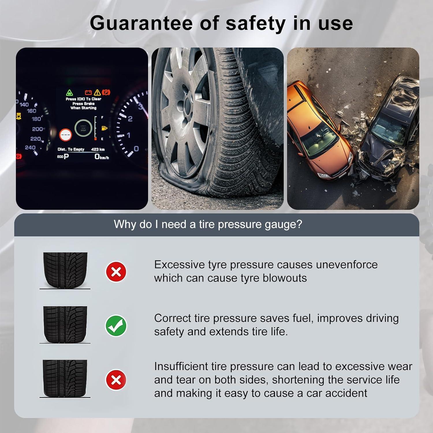 Medidor Digital de Presión de Neumáticos PUIBERS 0-10 Bar LCD